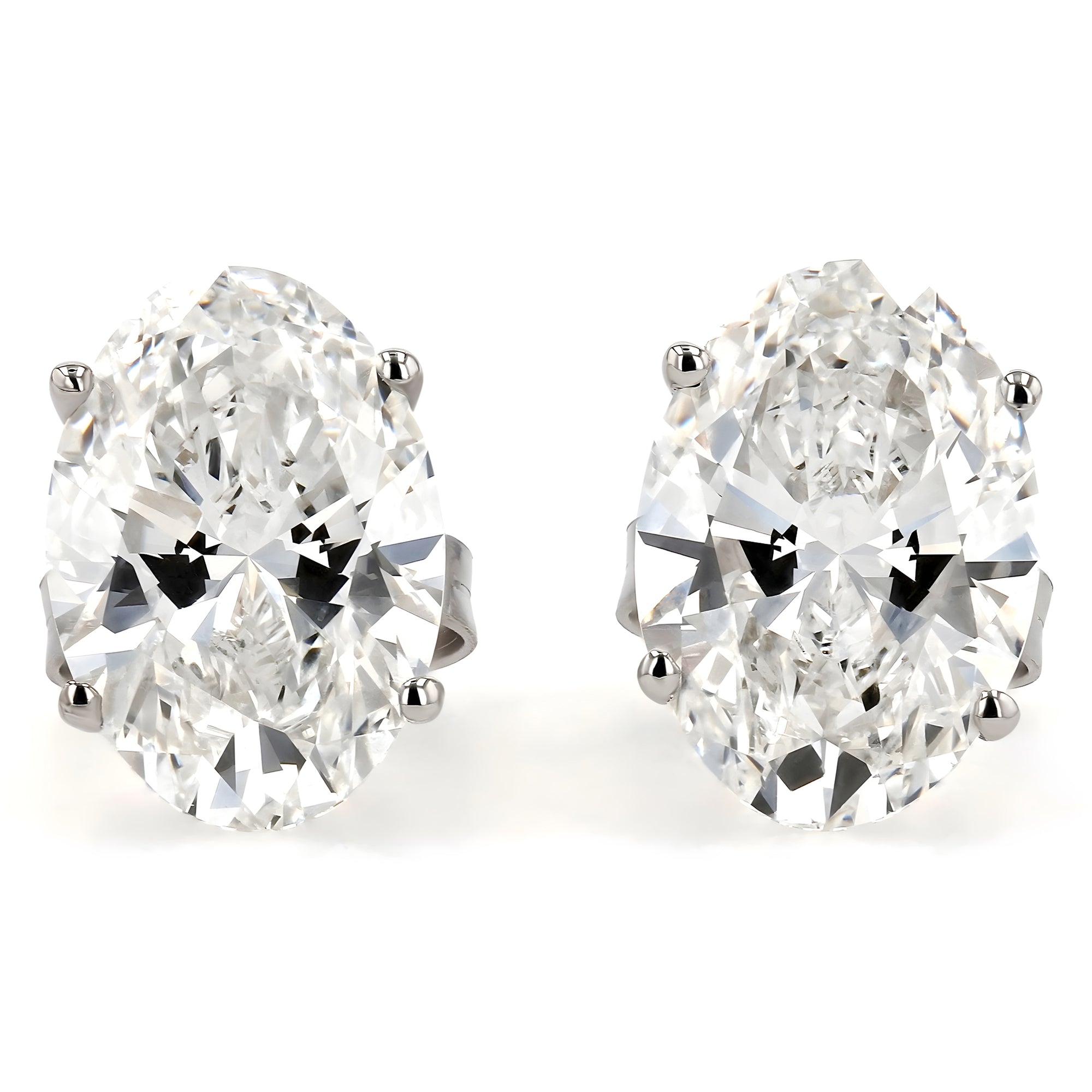 GIA Certified Oval Stud Earrings