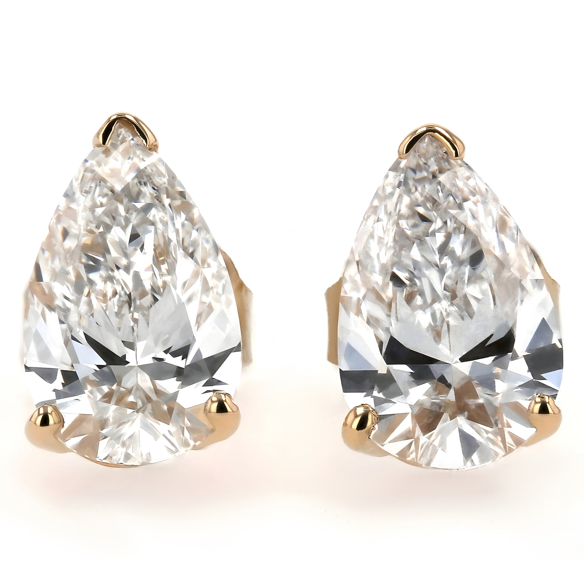 GIA Certified Pear Stud Earrings