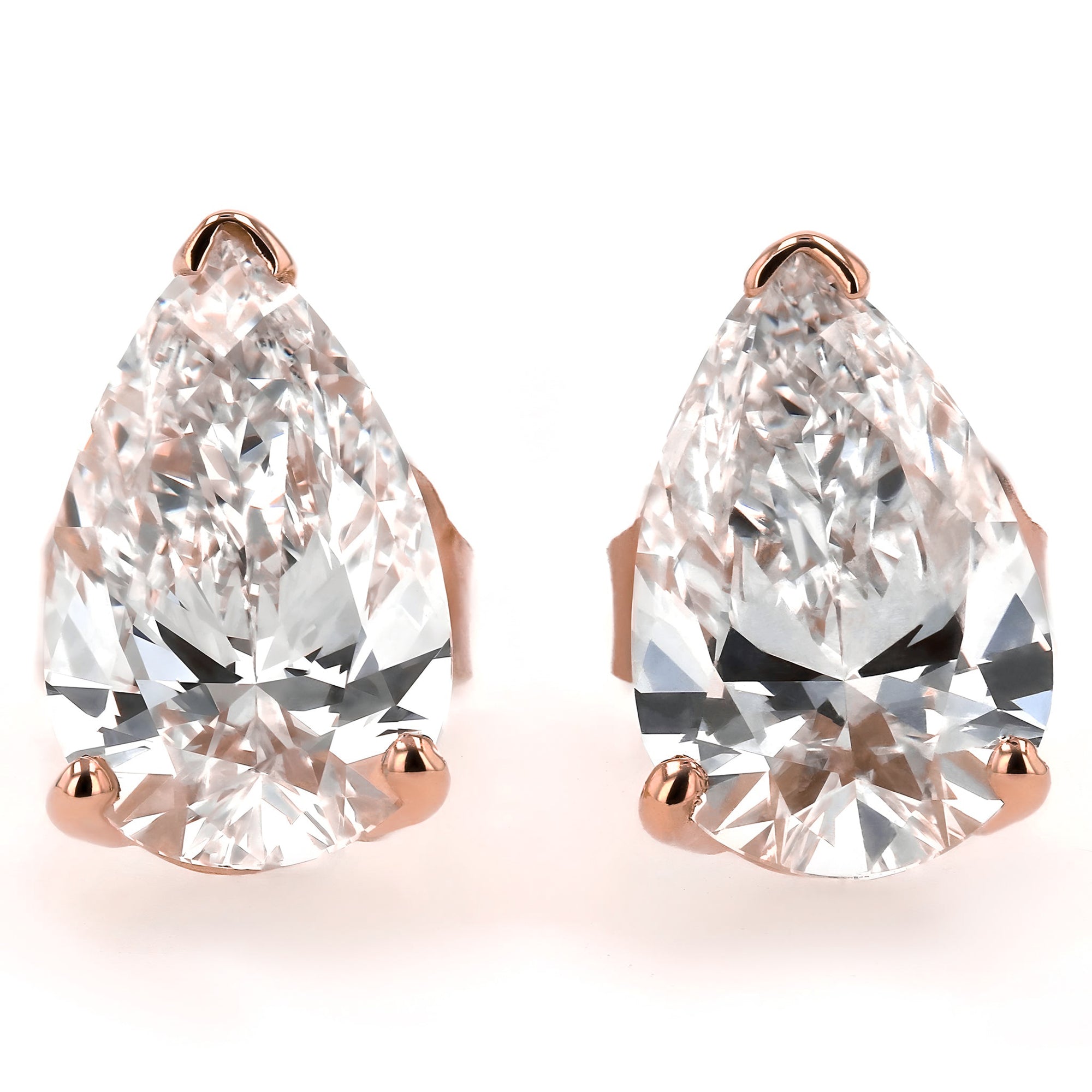 GIA Certified Pear Stud Earrings