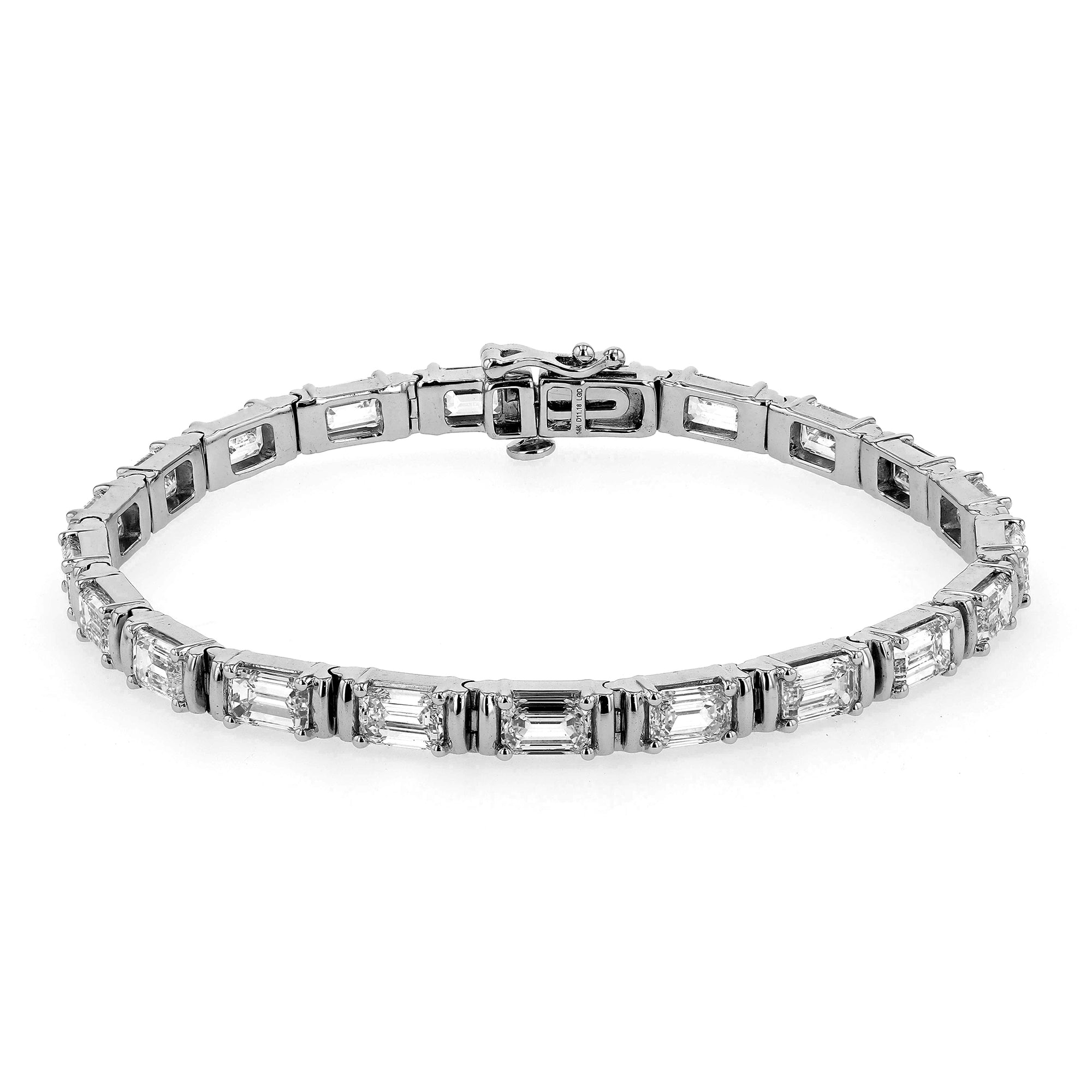 Tennis Bracelet Emerald East West 10.73Ct