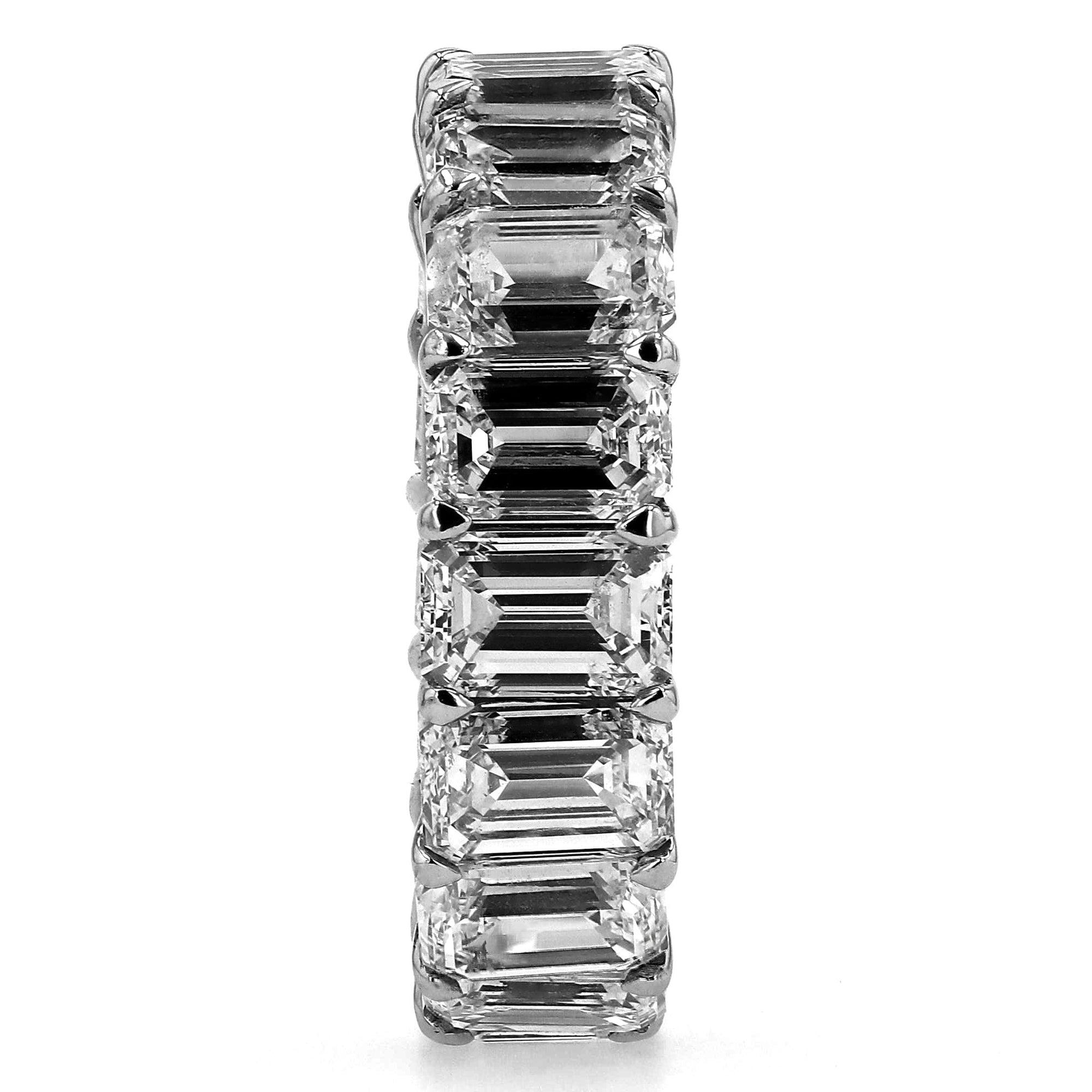 North South Emerald Eternity Band 13.5Ct