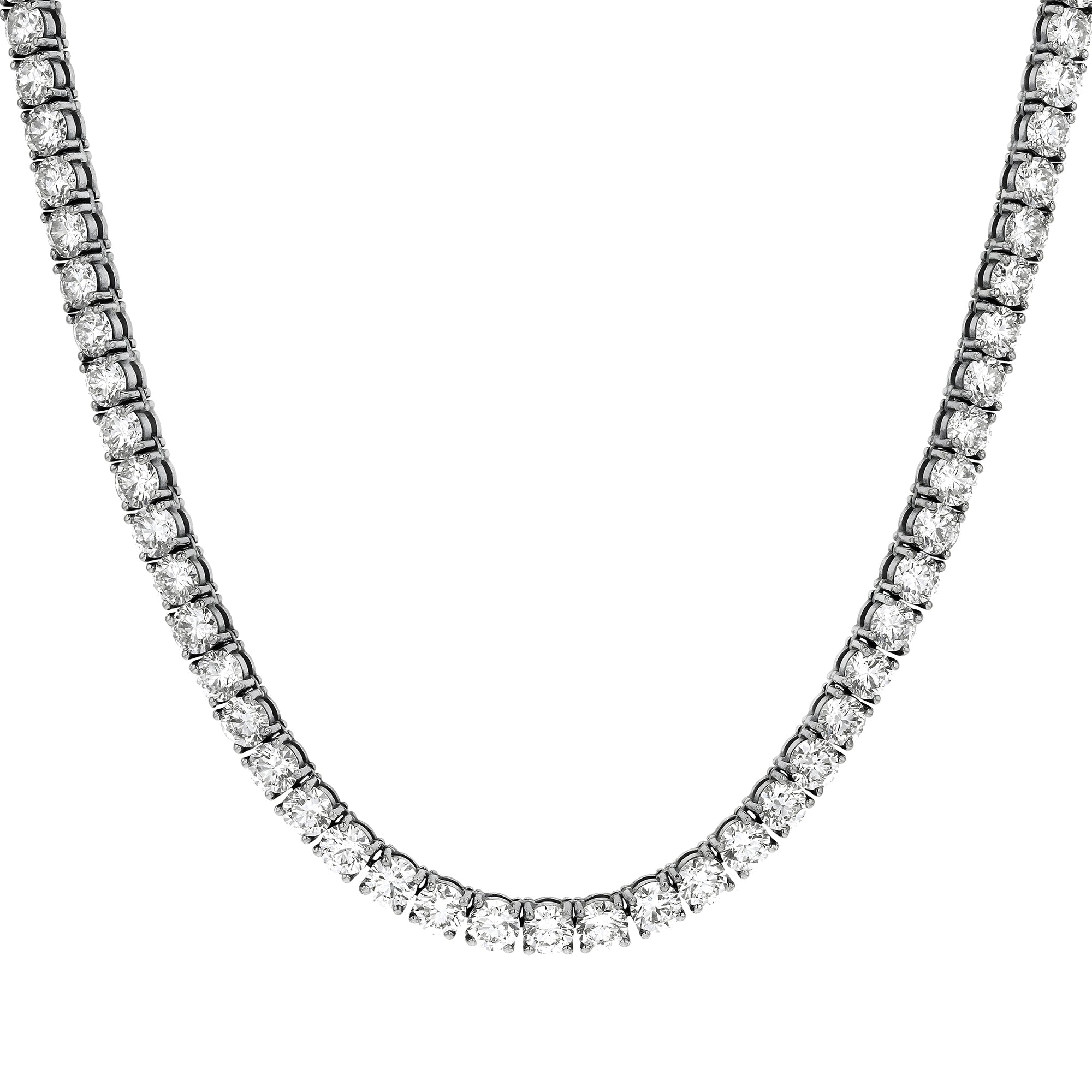 Round Tennis Necklace 56.5Ct