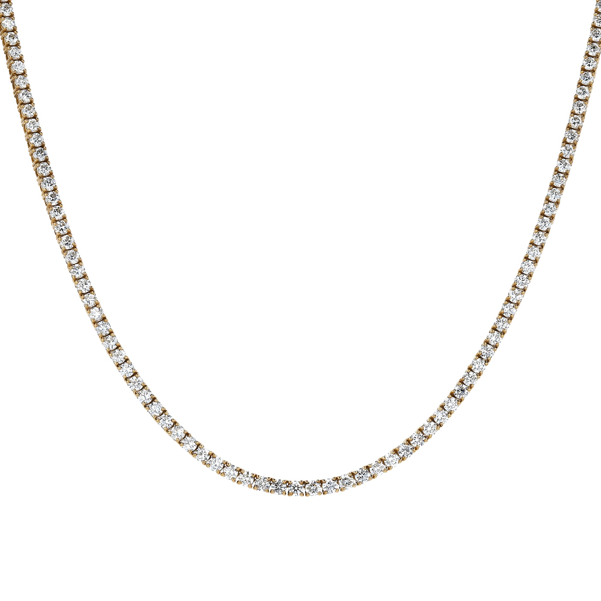 Round Tennis Necklace 10.85Ct