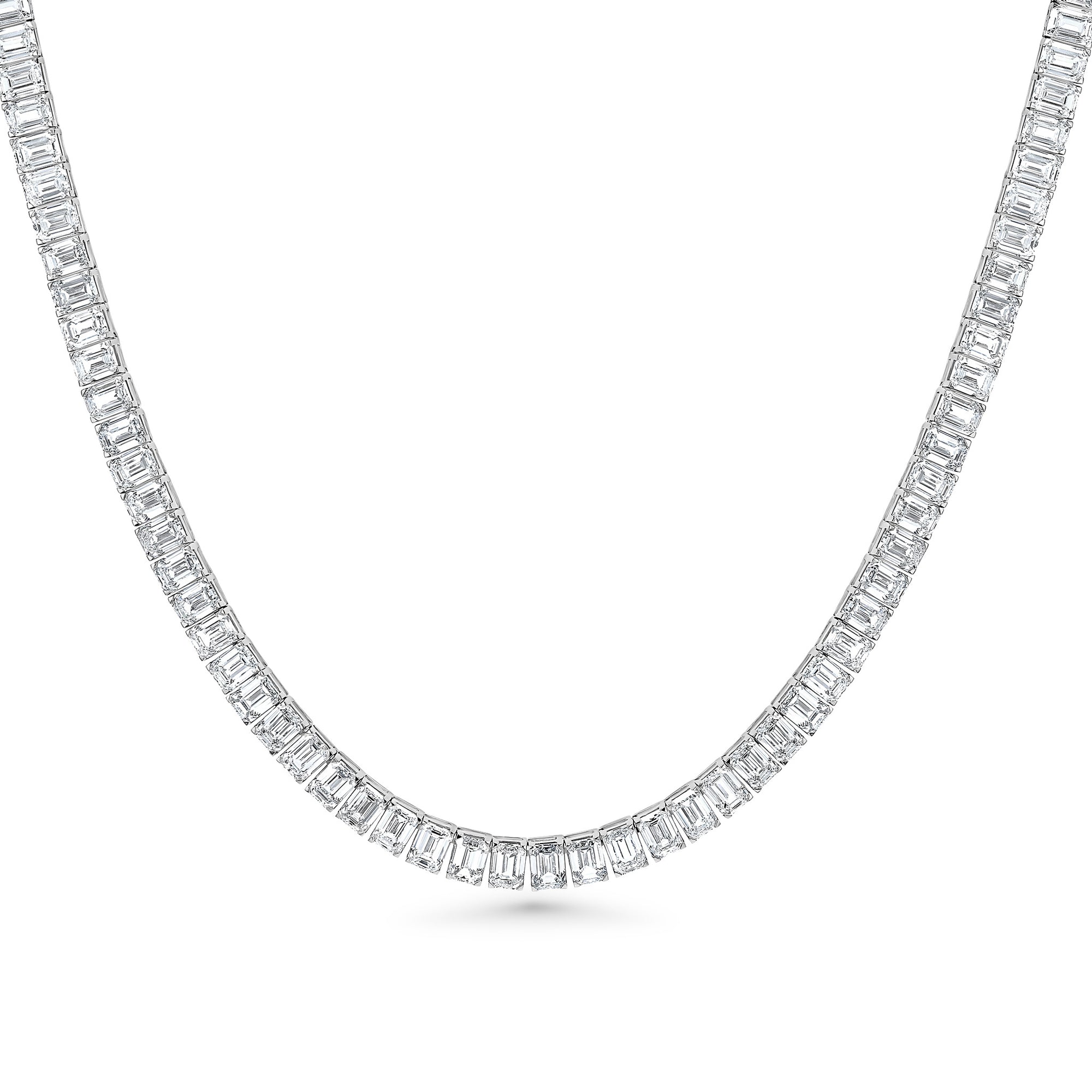 Emerald North South Necklace 73.5Ct
