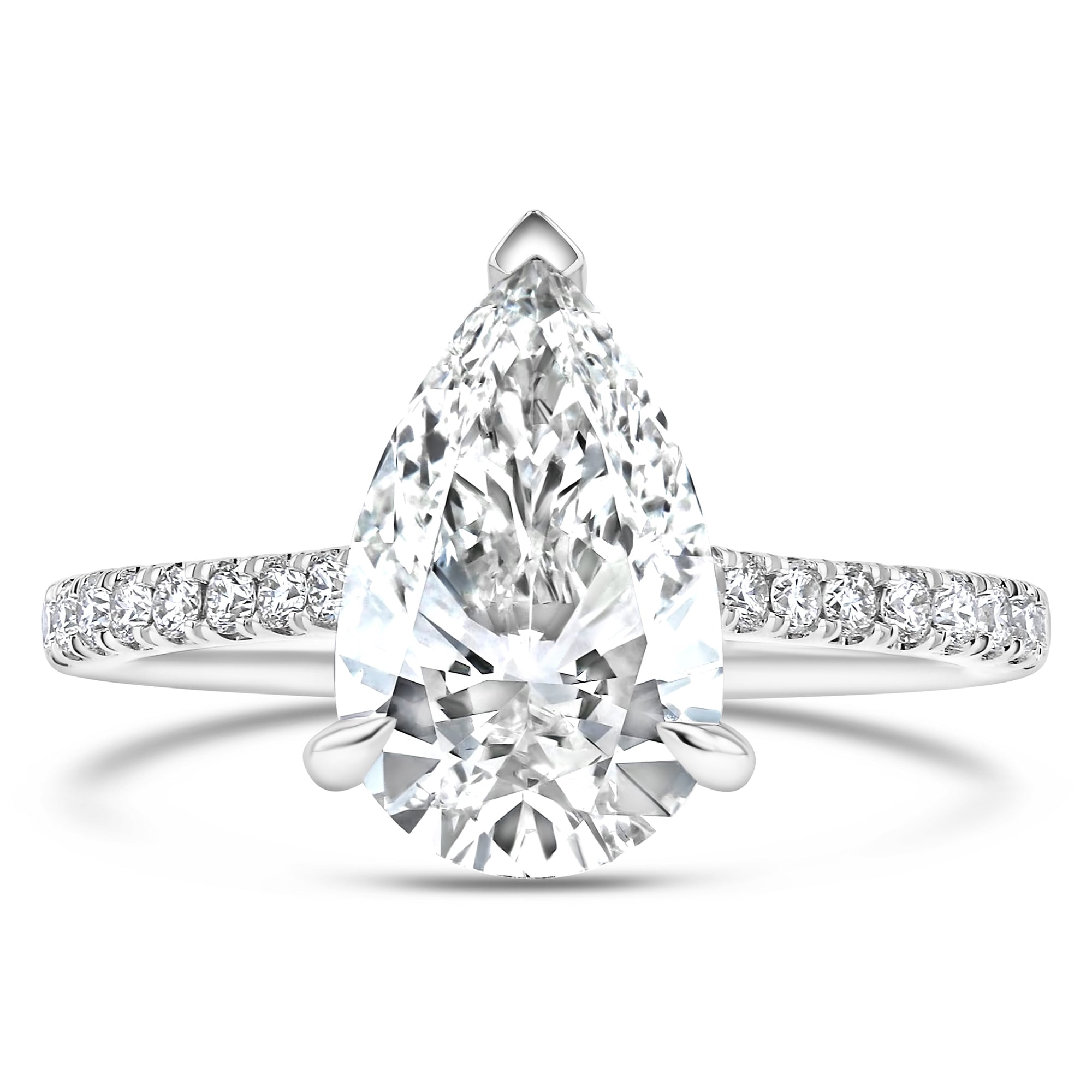 Pear Hidden Halo Half Pave