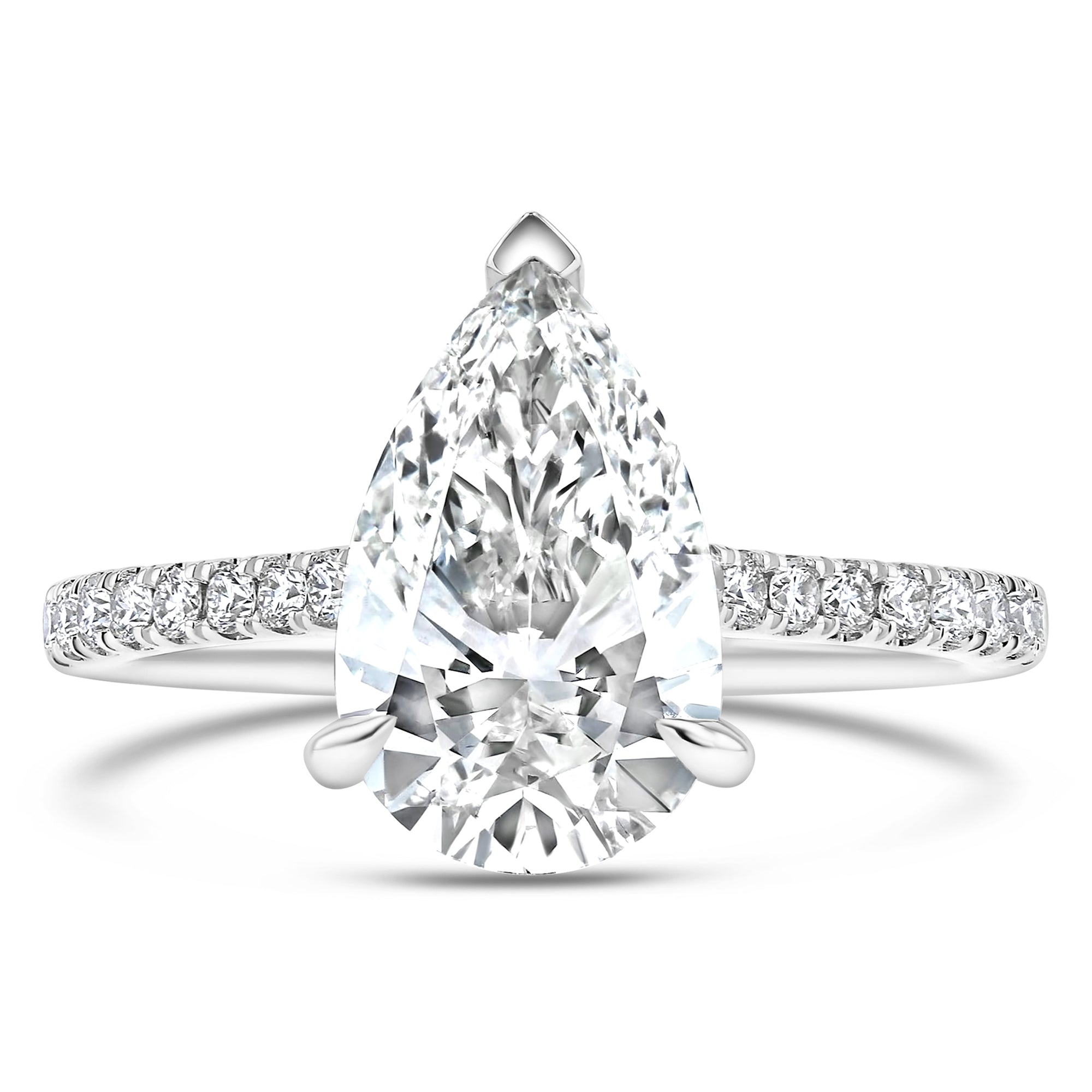 Pear Hidden Halo Half Pave
