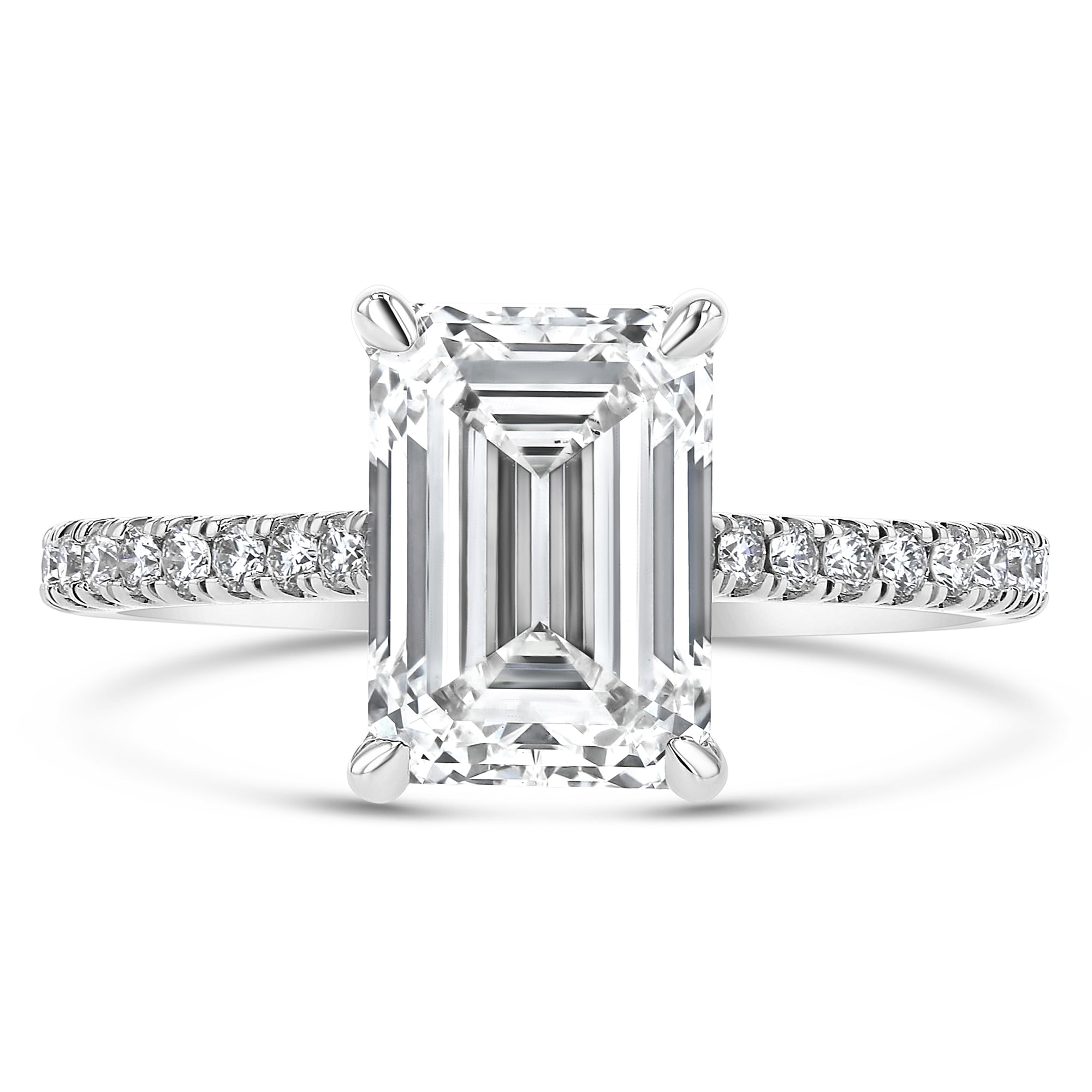 Emerald Hidden Halo Half Pave