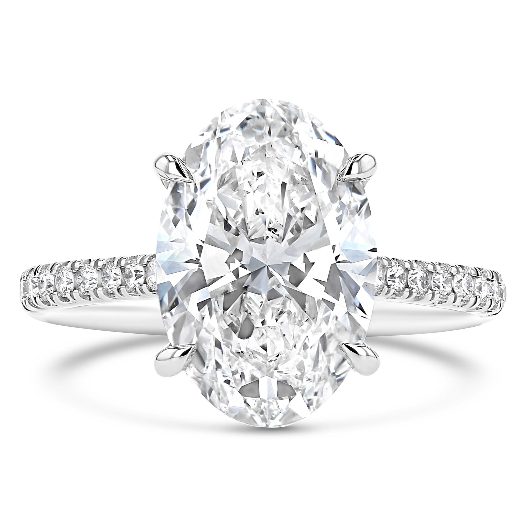 Oval Hidden Halo Half Pave