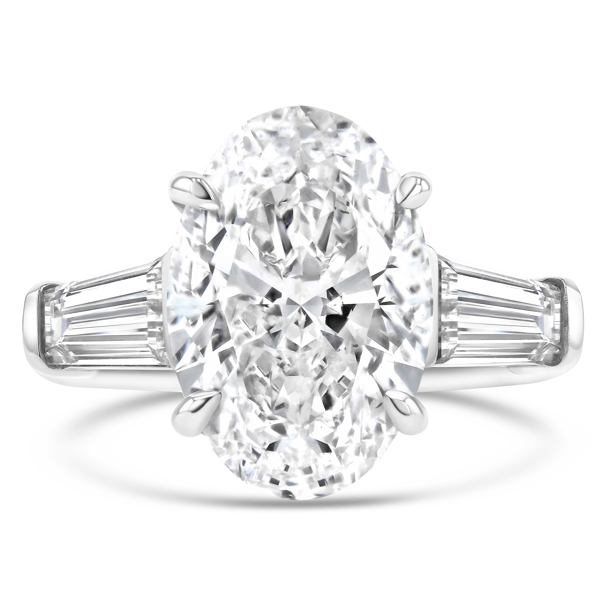 Oval Cut Diamond EVS1 GIA 5486432553 With Side Baguette Stones 1.25ct.tw
