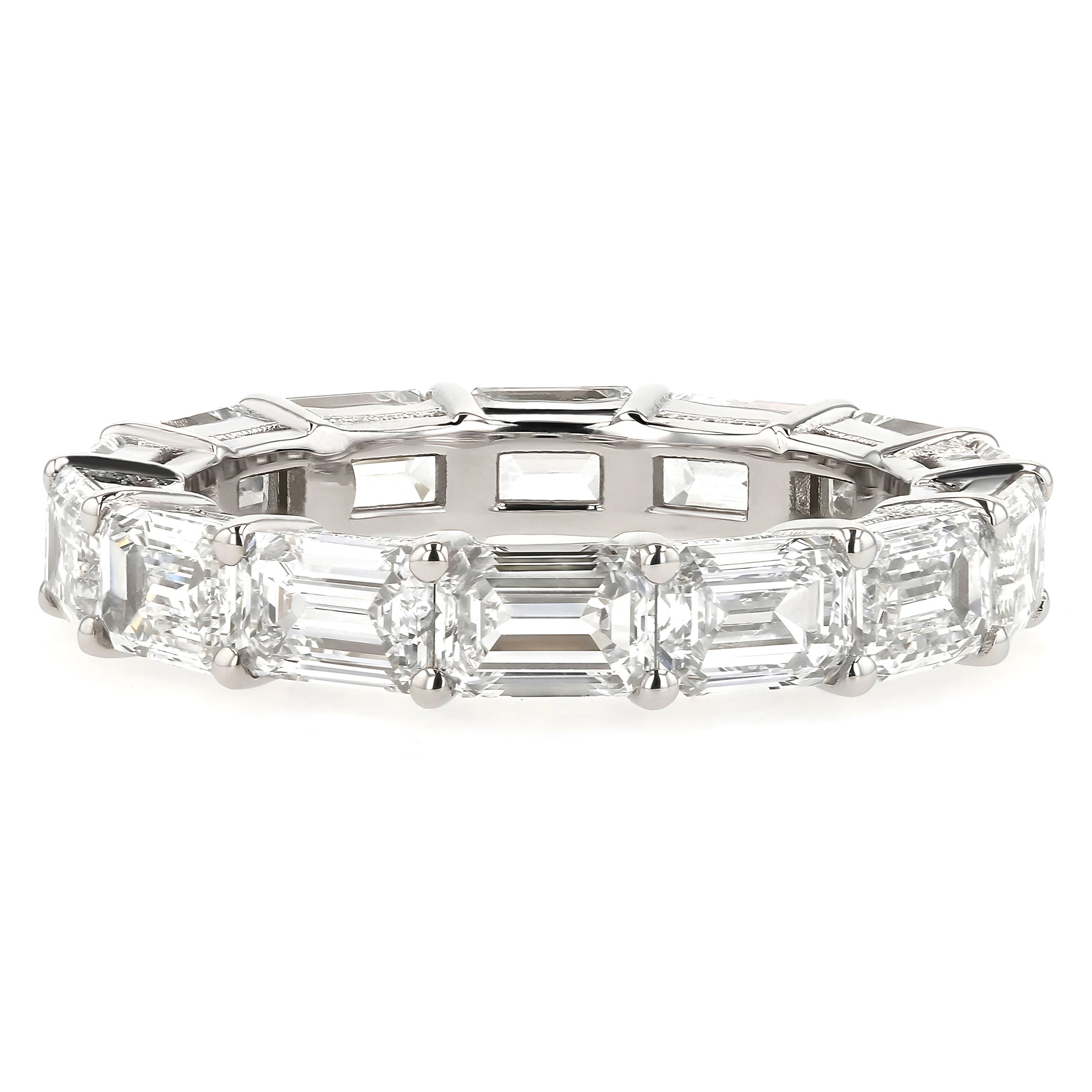 Eternity Band Emerald Ring 5.62Ct
