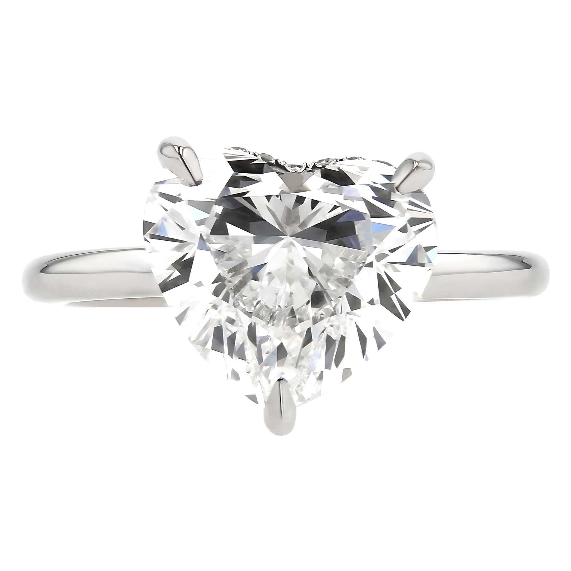 Heart Solitaire Ring 4Ct