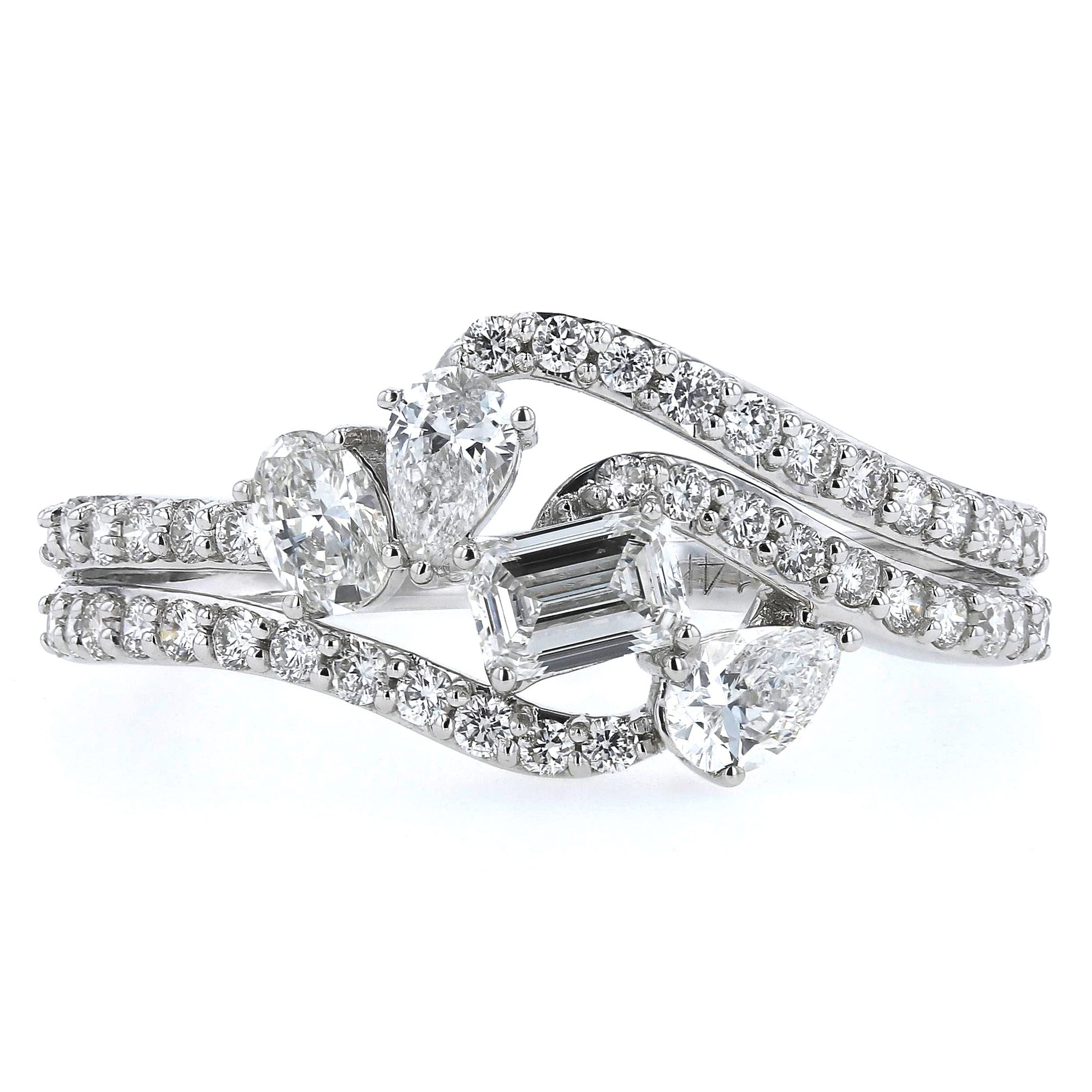 Multistone Fancy Mini Band Ring