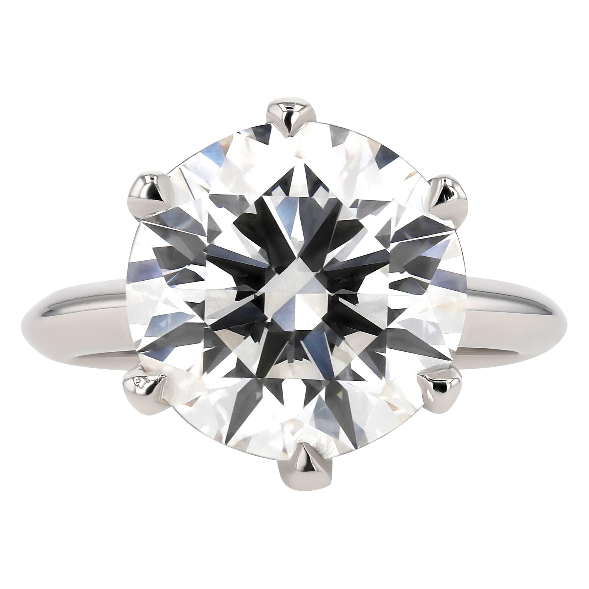 Round Solitare Ring 5.31Ct