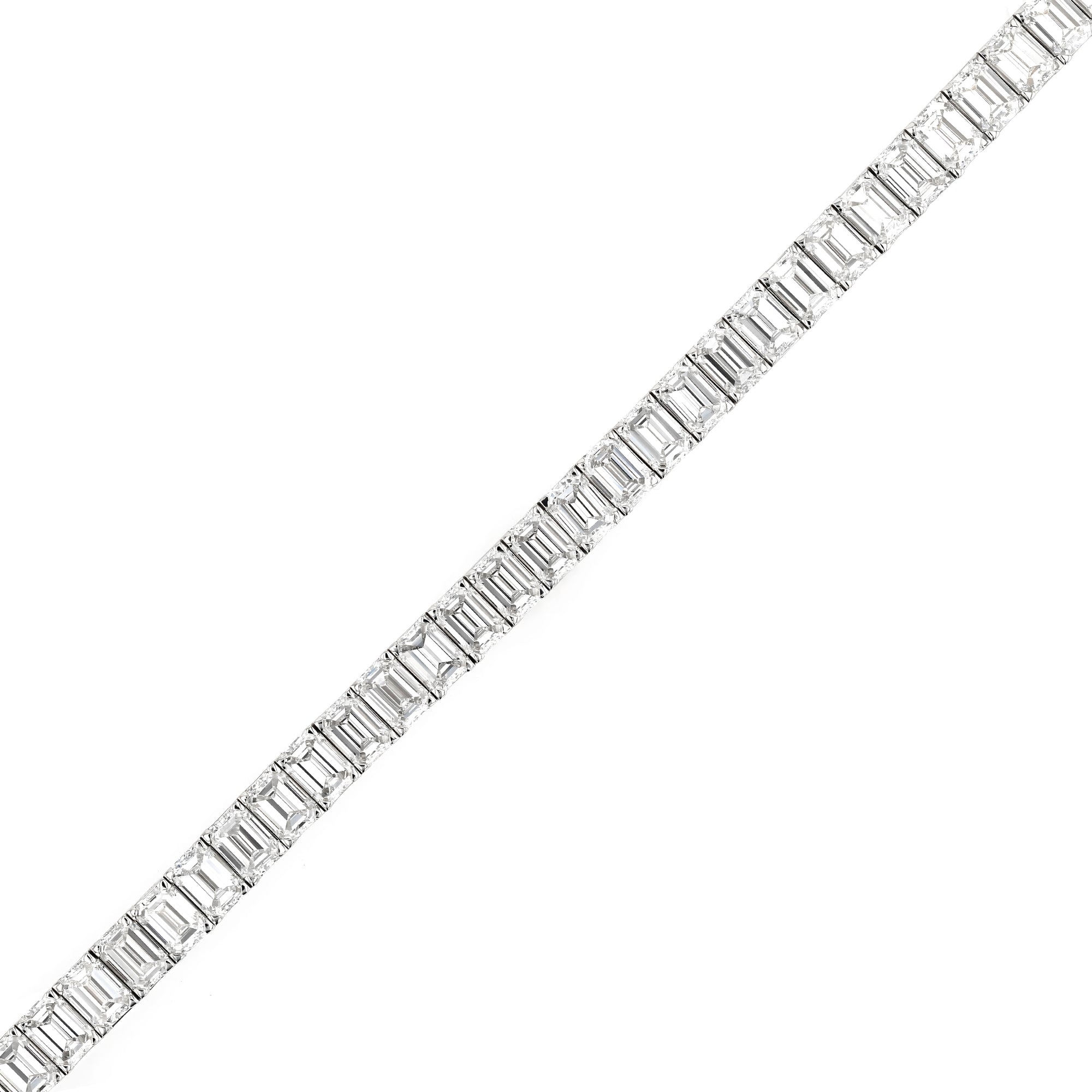 Emerald Cut Tennis Bracelet 22 ctw