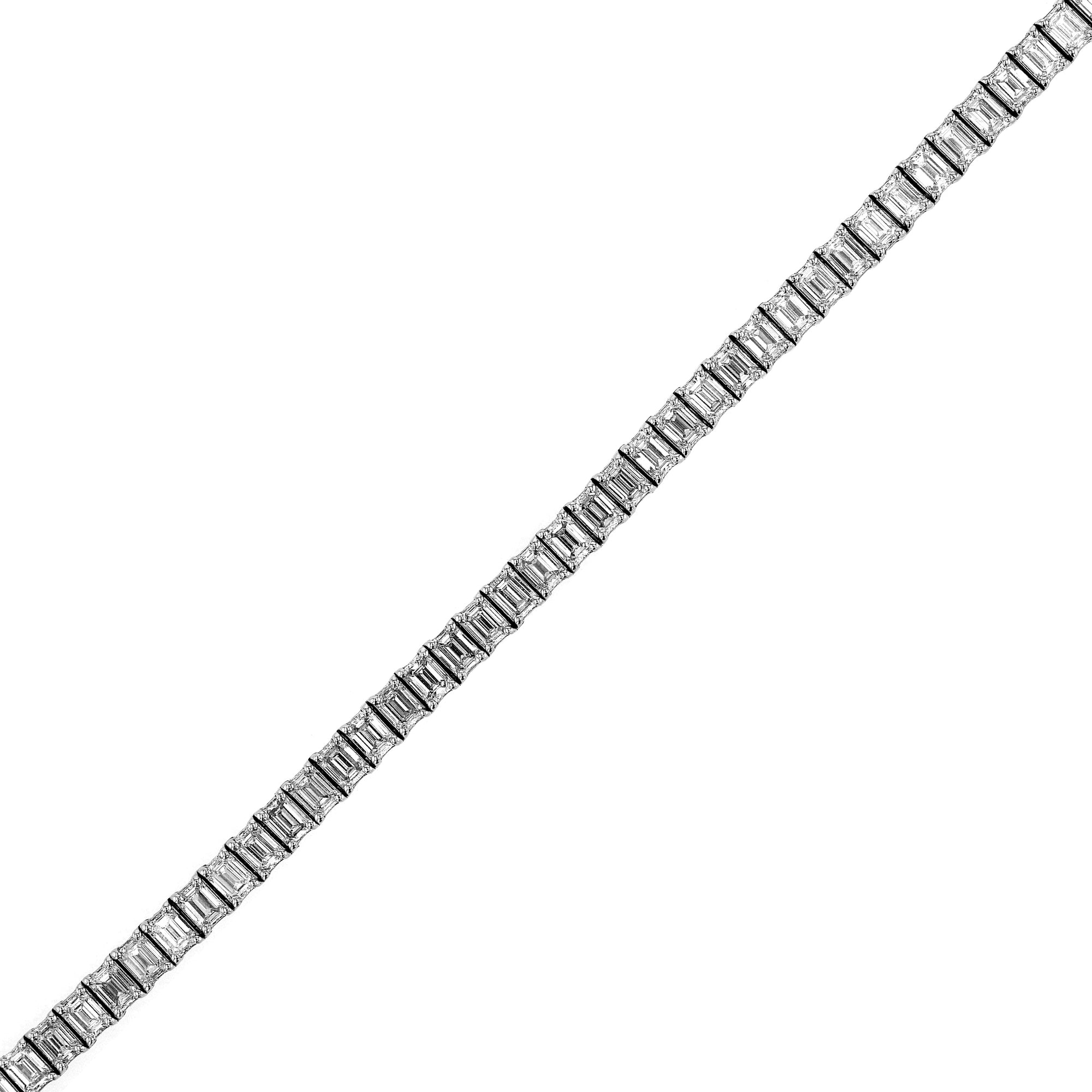 Emerald Cut Tennis Bracelet 8 ctw