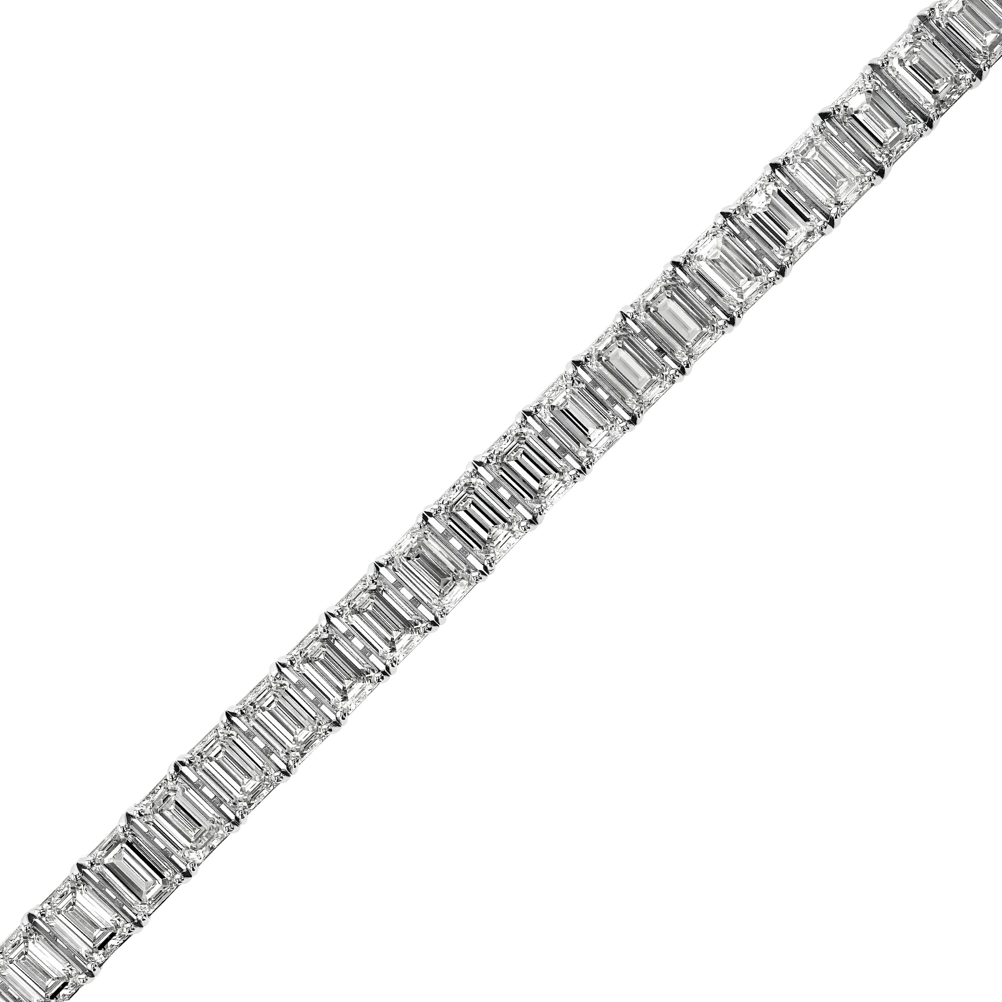 Emerald Cut Tennis Bracelet 31 ctw