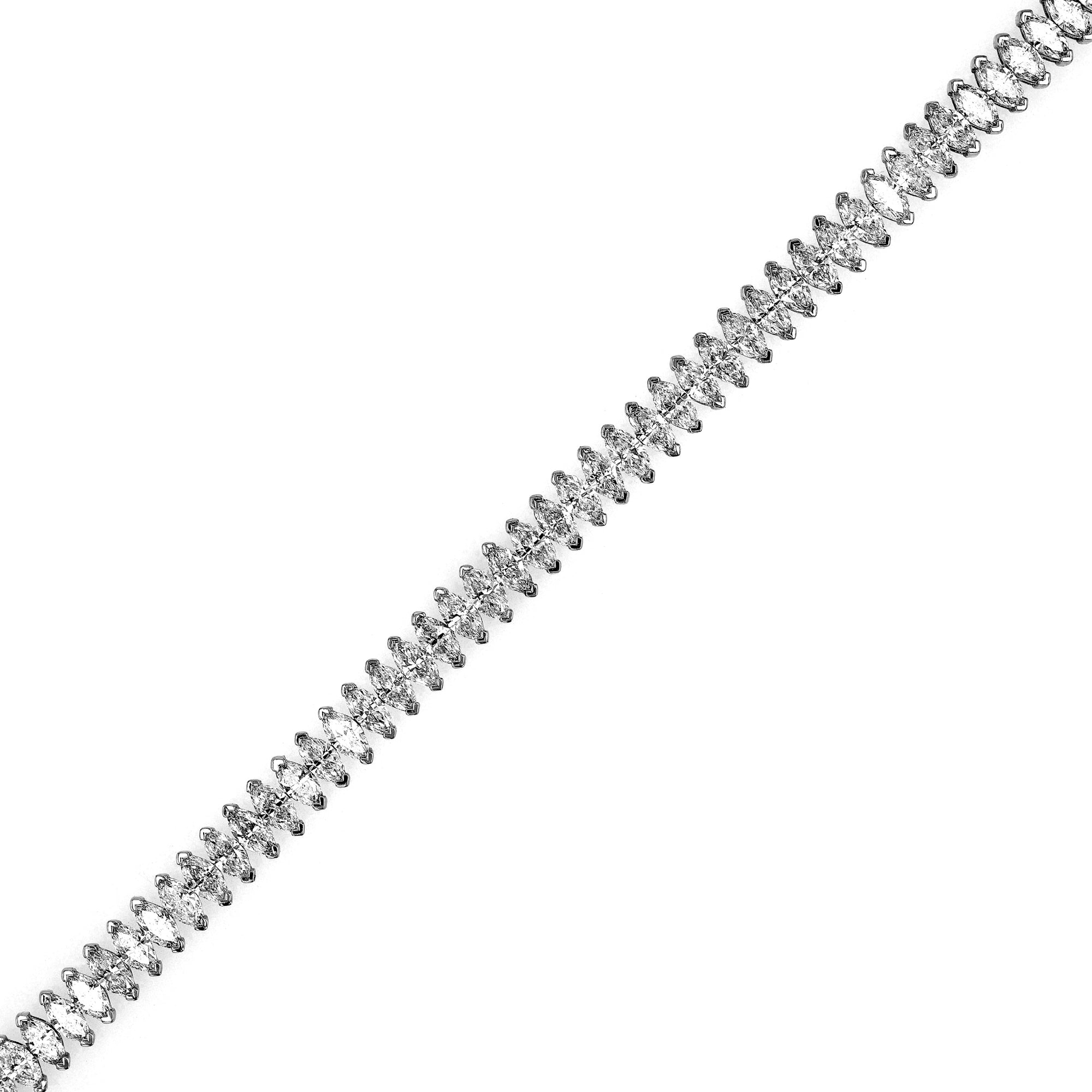 Tennis Bracelet Marquise North South 8.05Ct