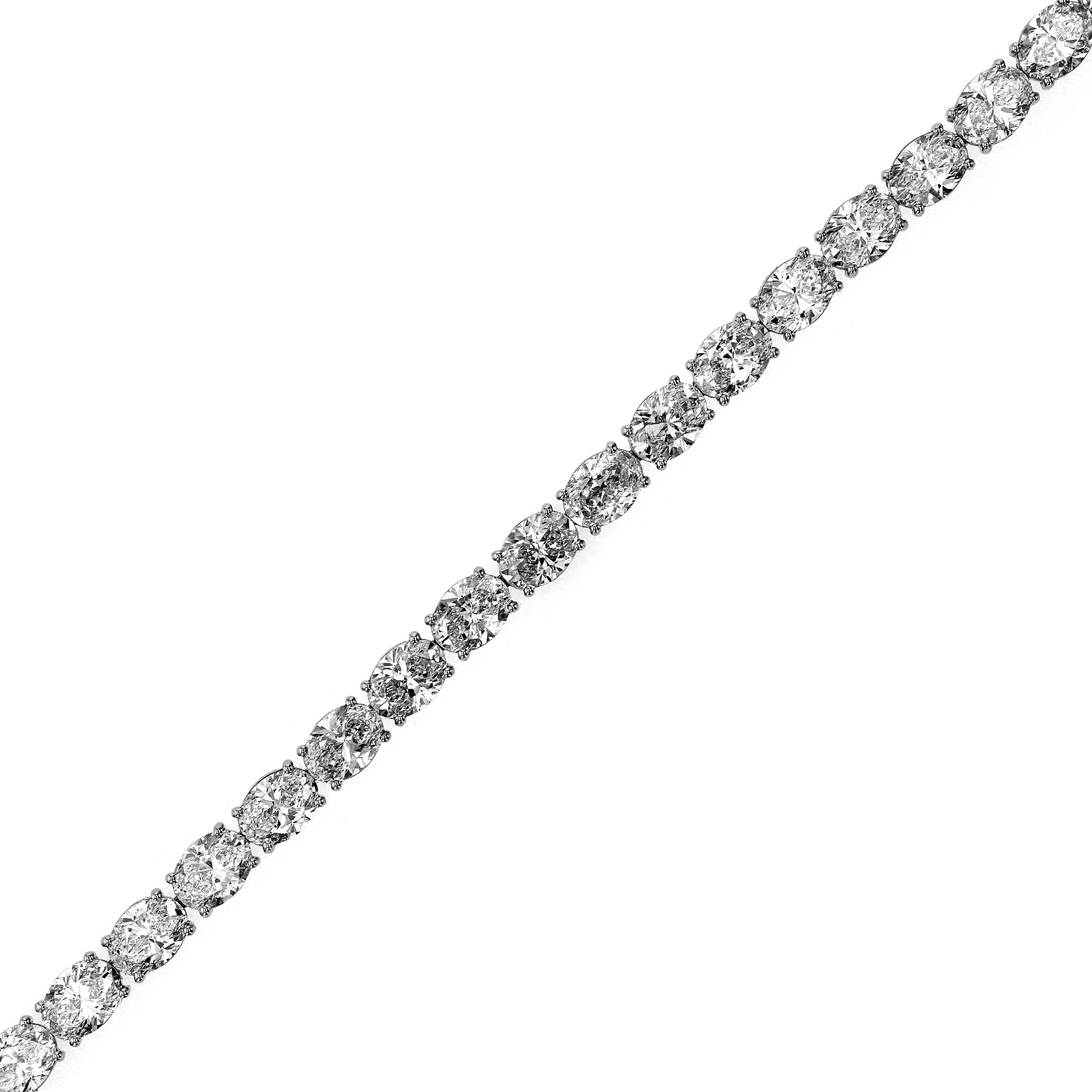 Tennis Bracelet Oval East West 17.92Ct