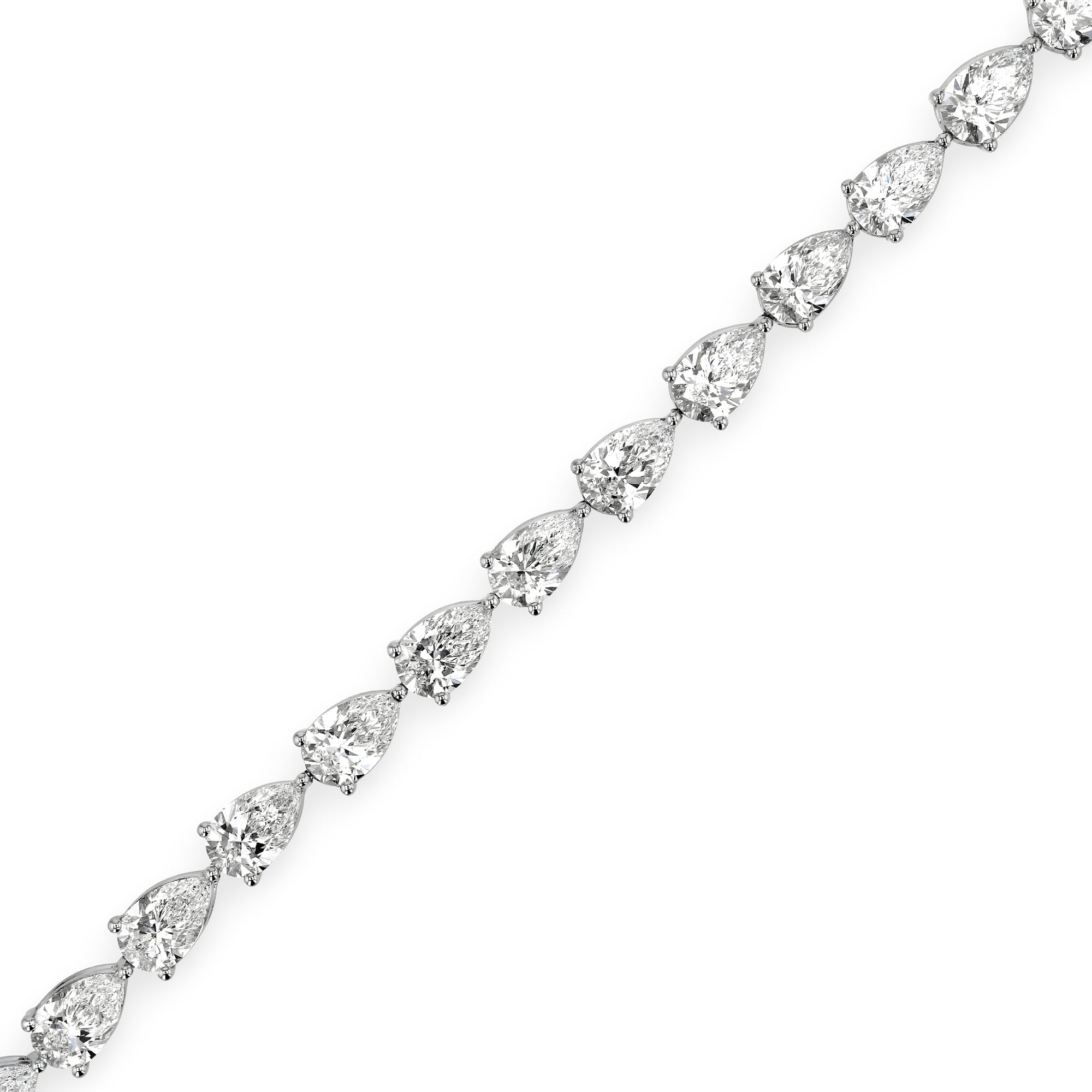 Tennis Bracelet Pear East West 18Ct