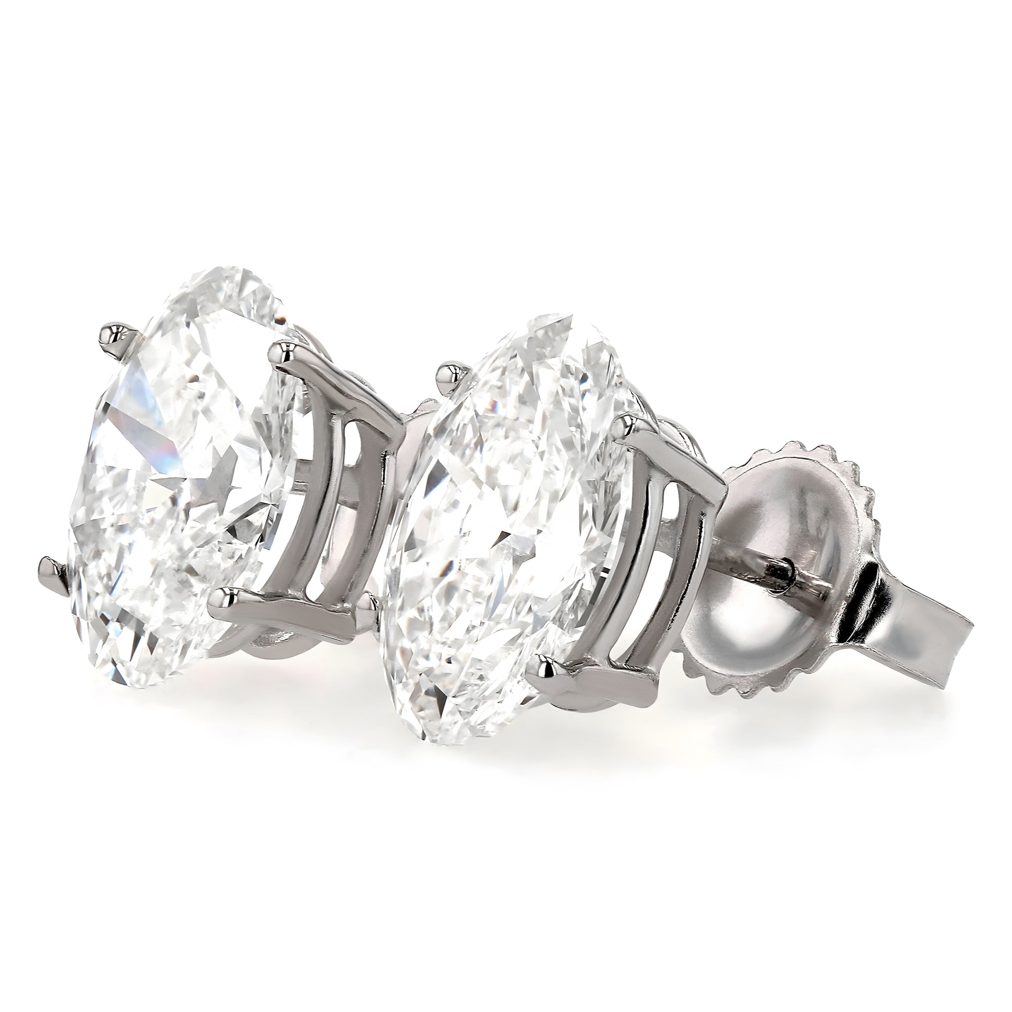 GIA Certified Oval Stud Earrings