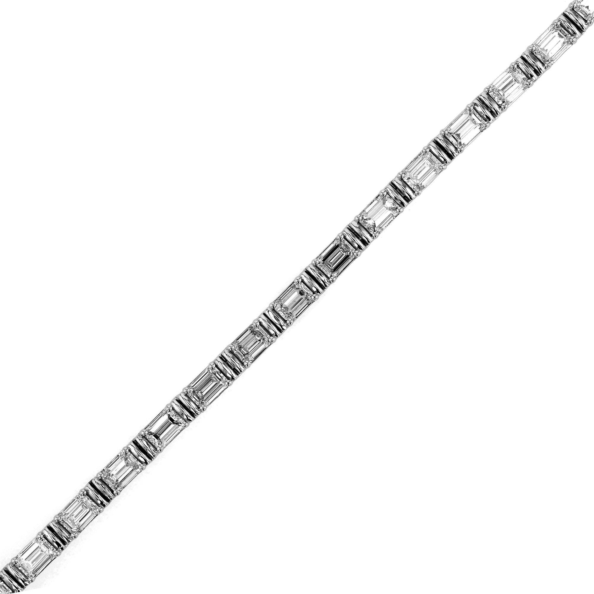 Tennis Bracelet Emerald East West 10.73Ct
