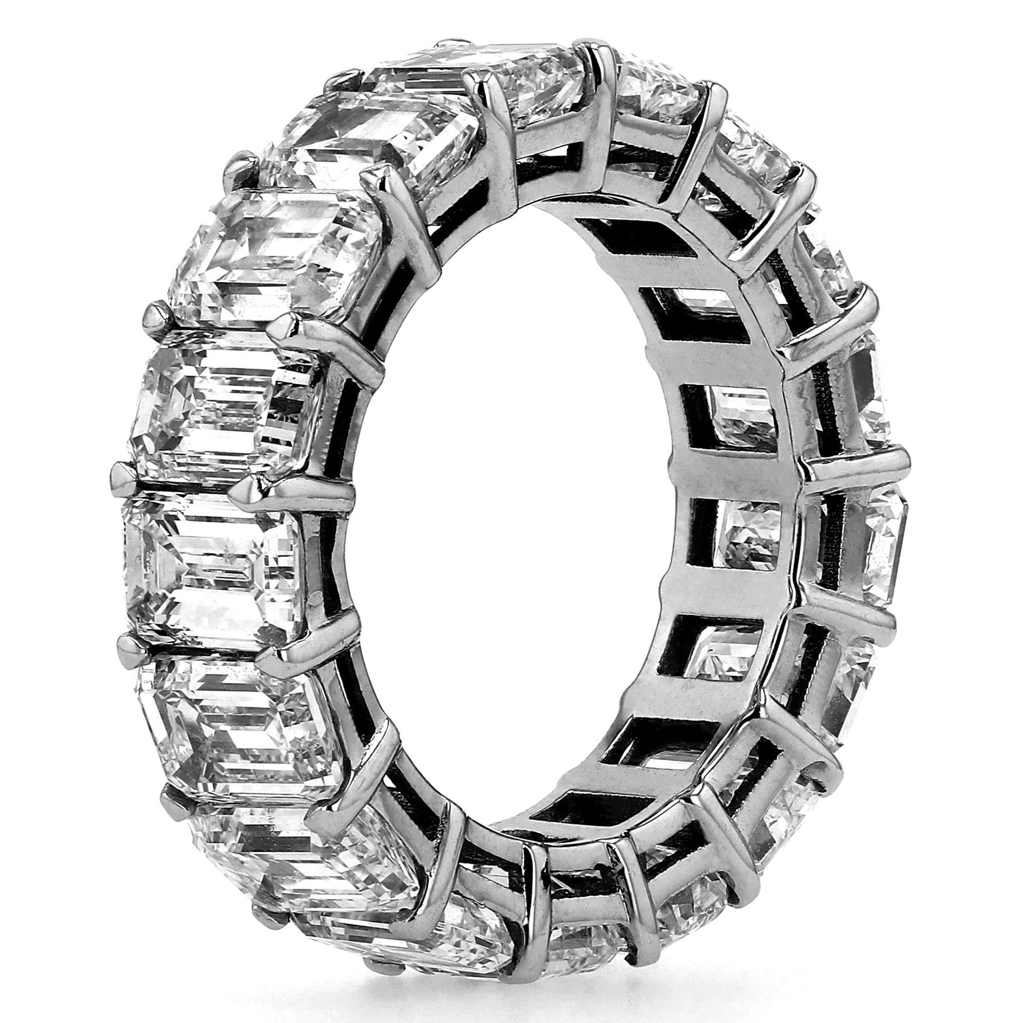 North South Emerald Eternity Band 13.5Ct