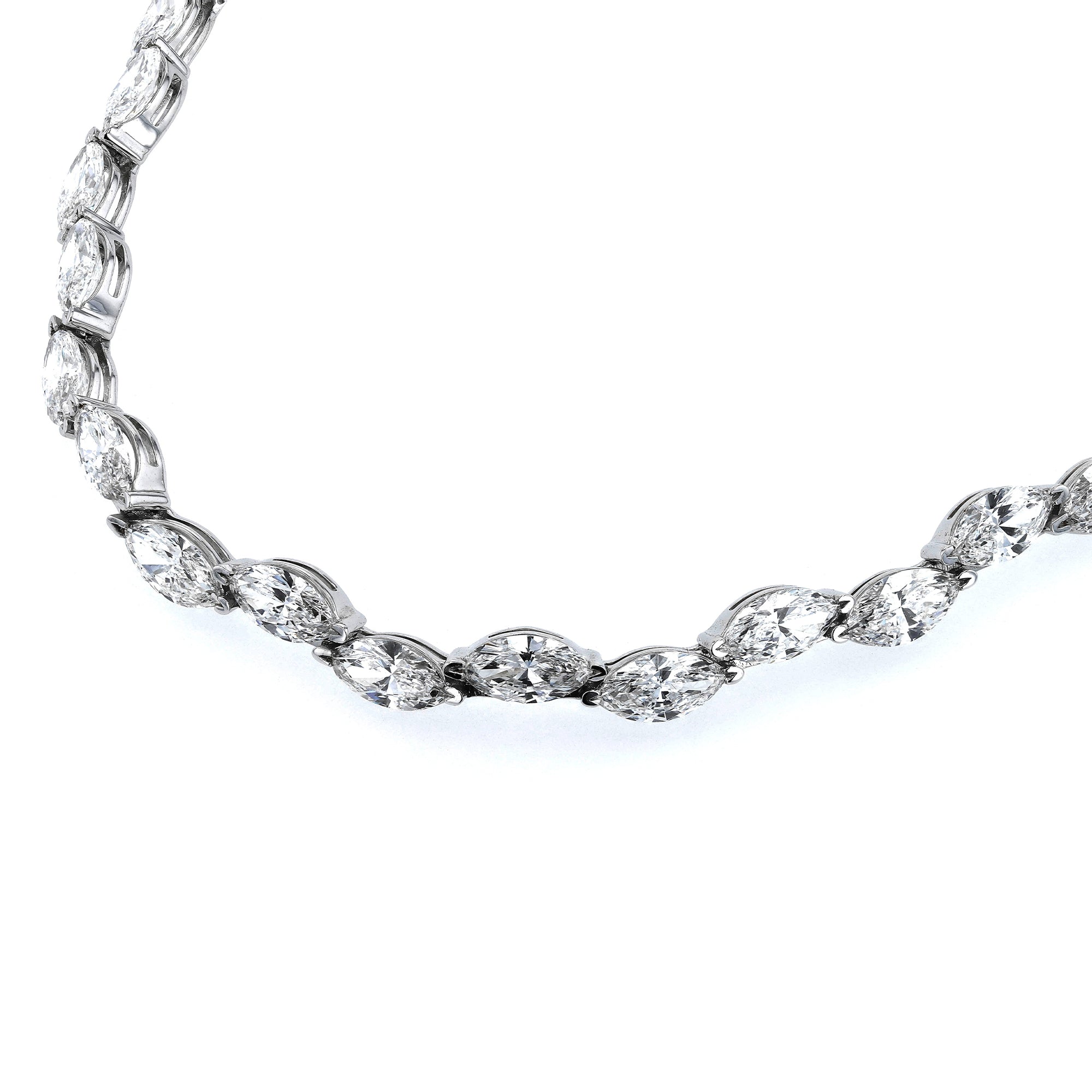 Marquise Staggered Necklace 31.27Ct