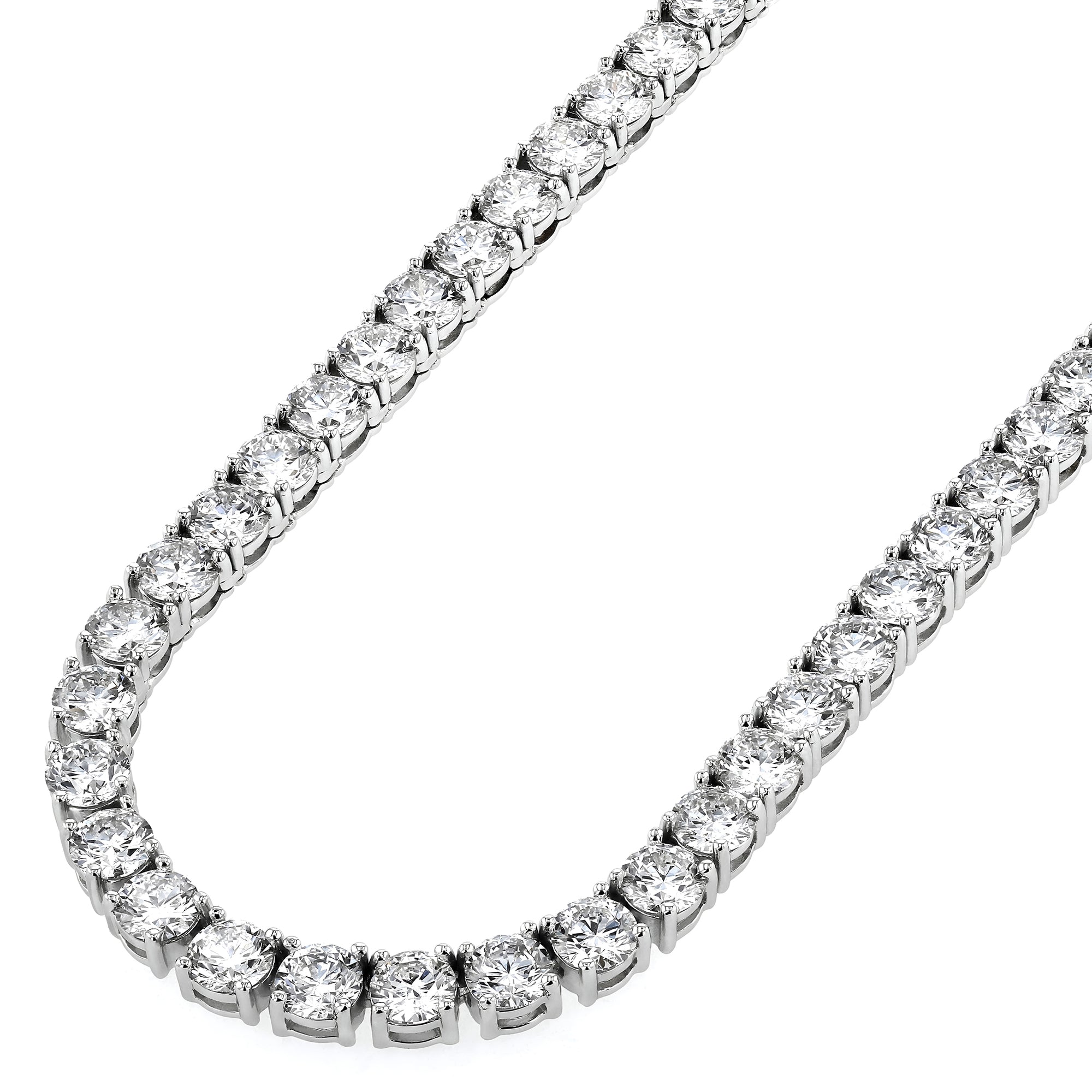 Round Tennis Necklace 24.14Ct