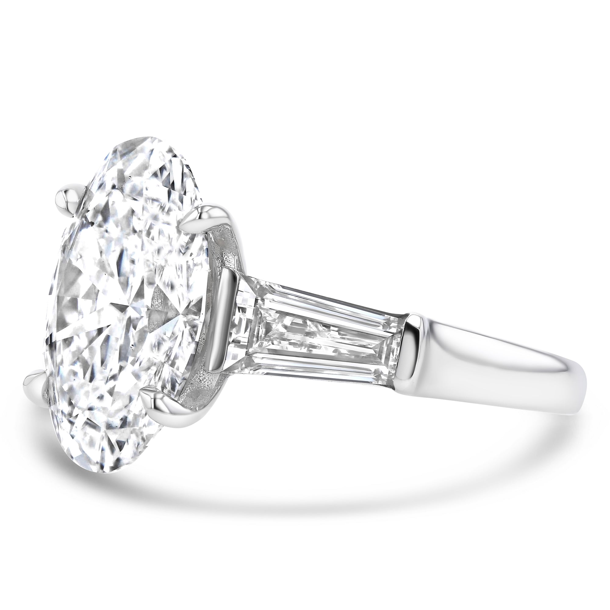Oval Cut Diamond EVS1 GIA 5486432553 With Side Baguette Stones 1.25ct.tw