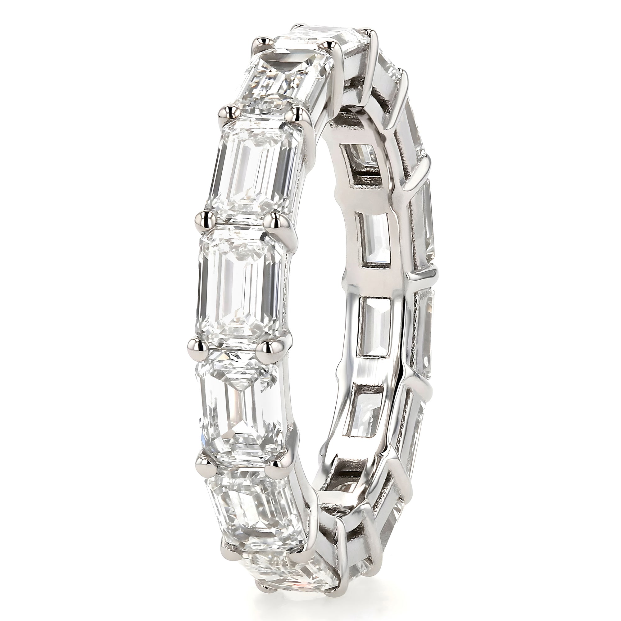 Eternity Band Emerald Ring 5.62Ct