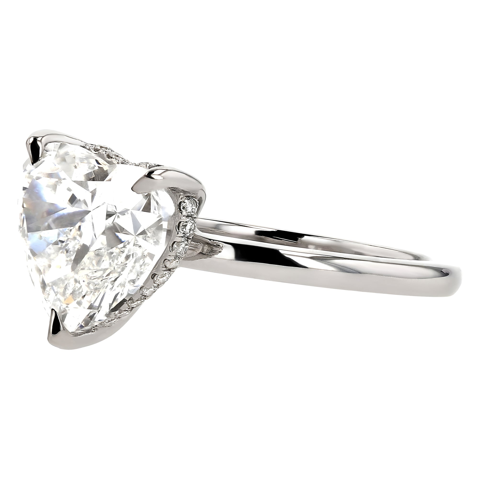 Heart Solitaire Ring 4Ct