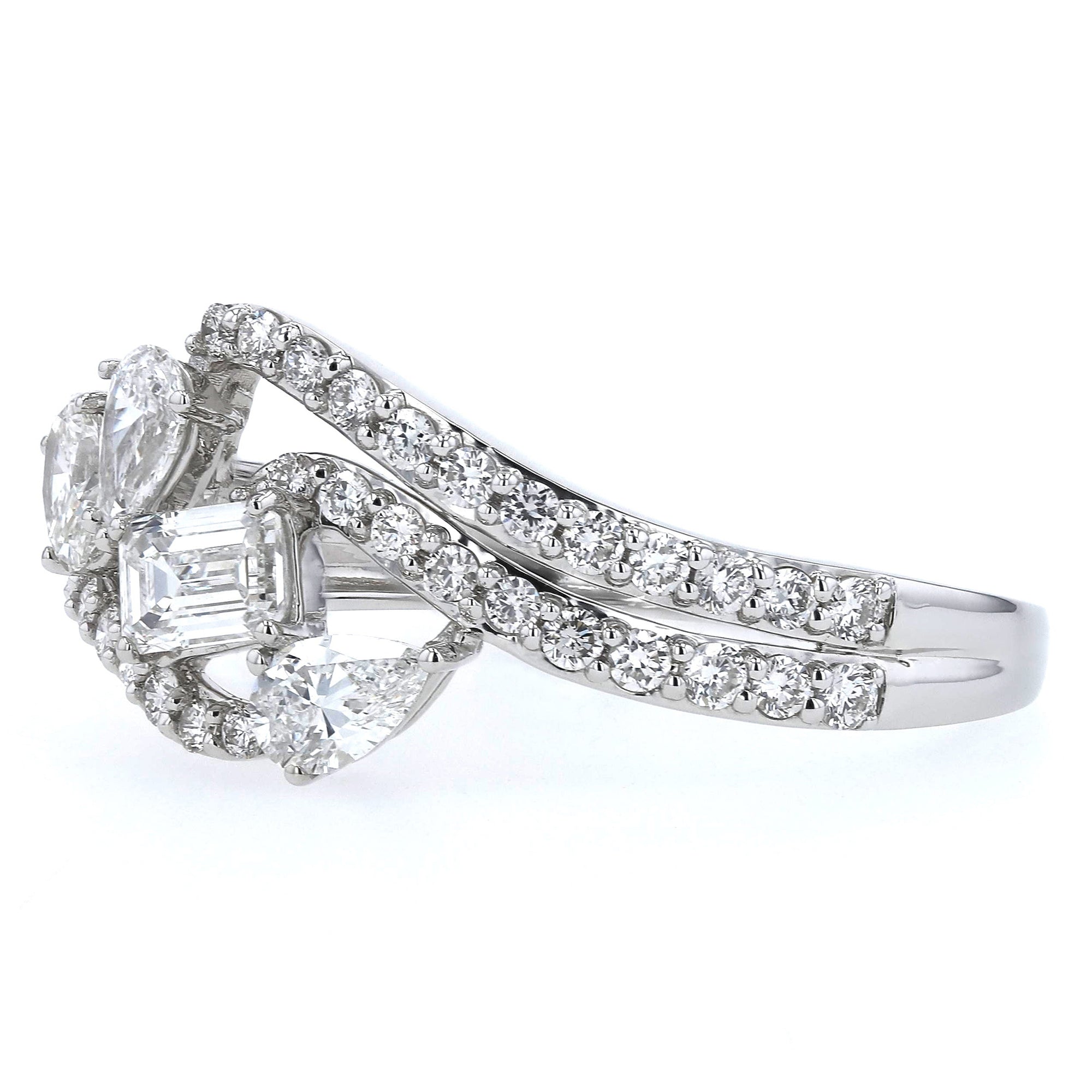 Multistone Fancy Mini Band Ring