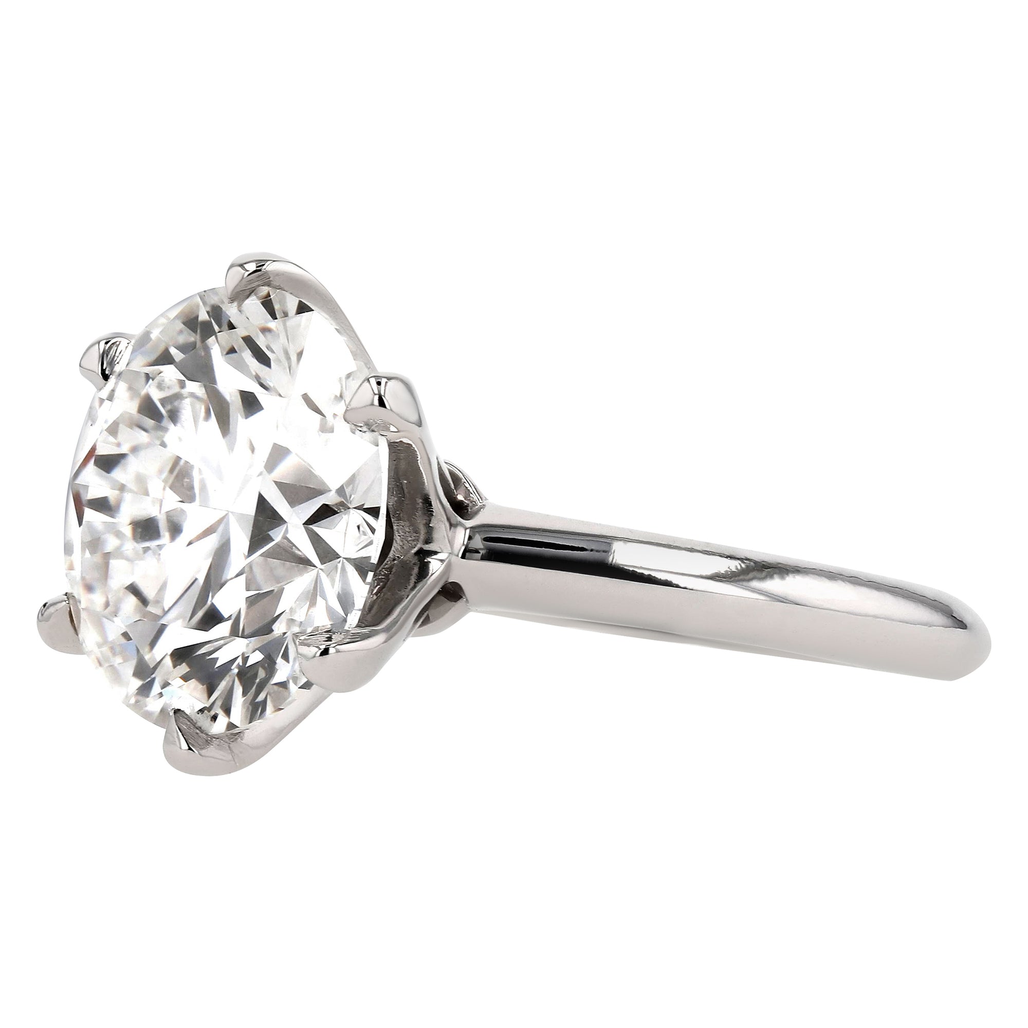Round Solitare Ring 5.31Ct
