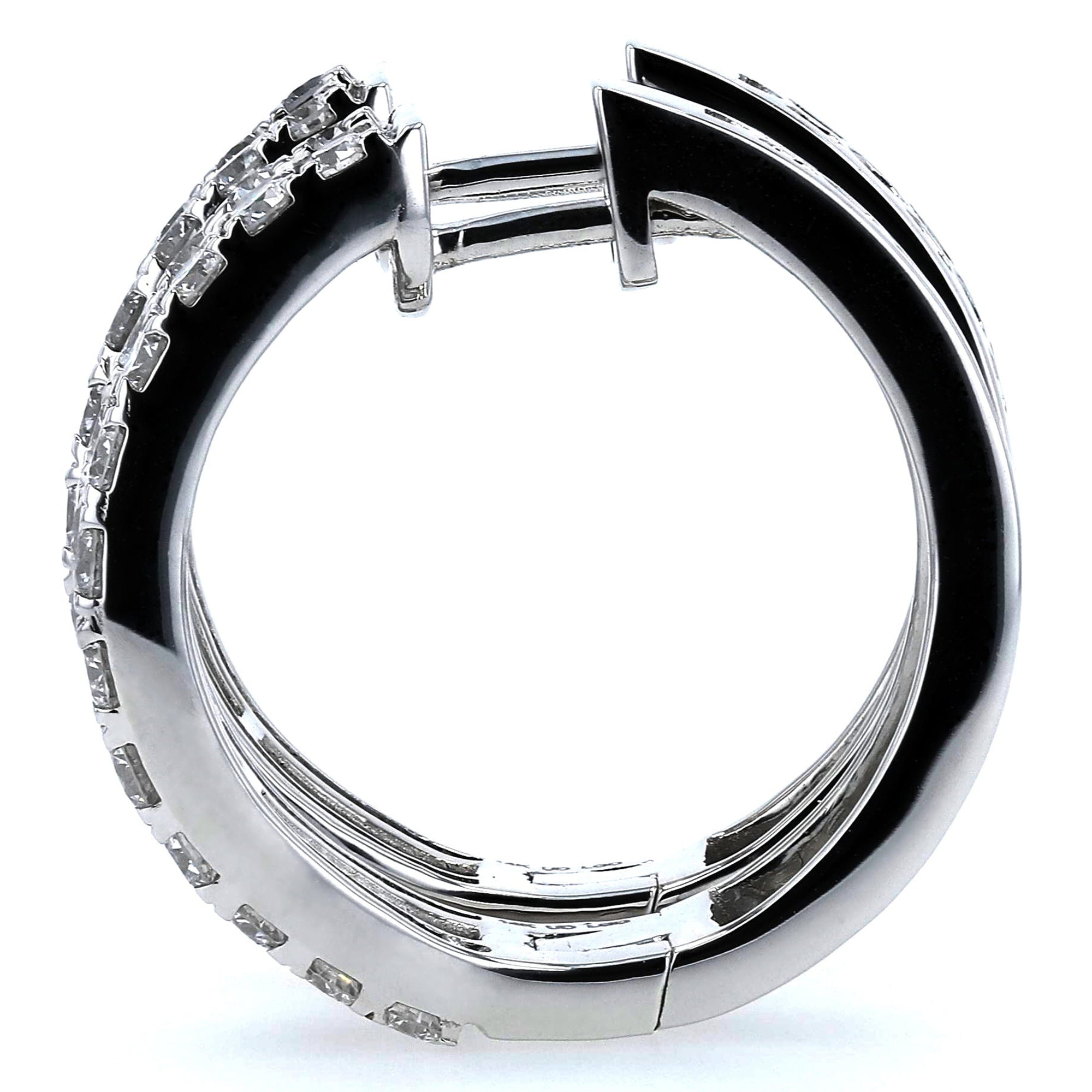 Round & Baguette Earrings 3.5Ct