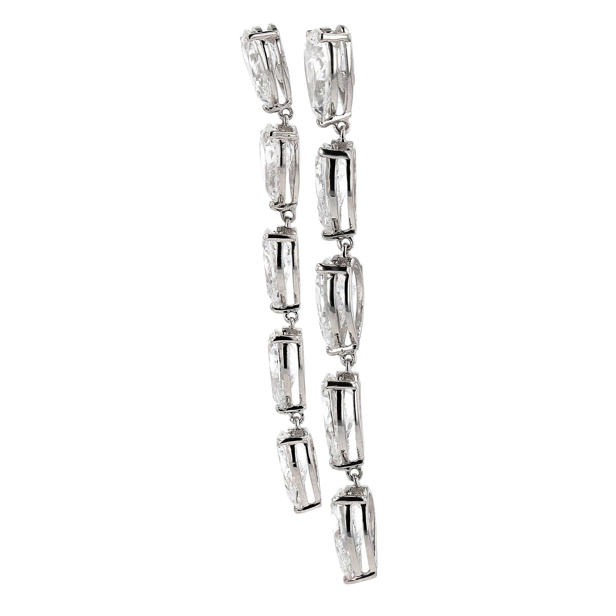 5 Pear Drop Earrings 5.66 ctw
