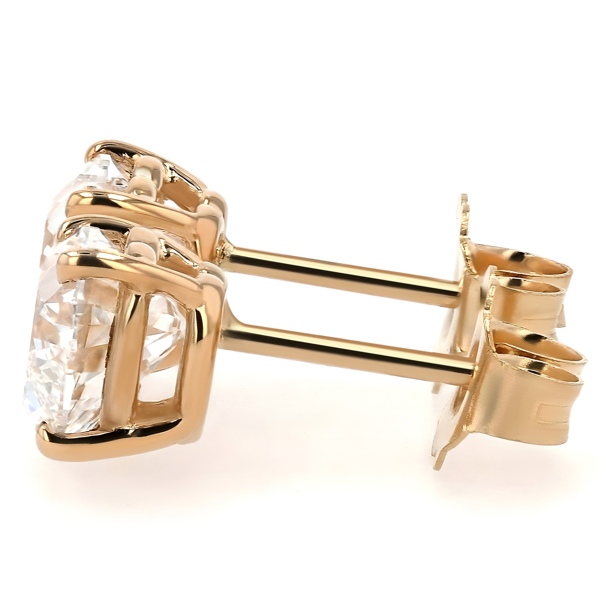 GIA Certified Heart Stud Earrings