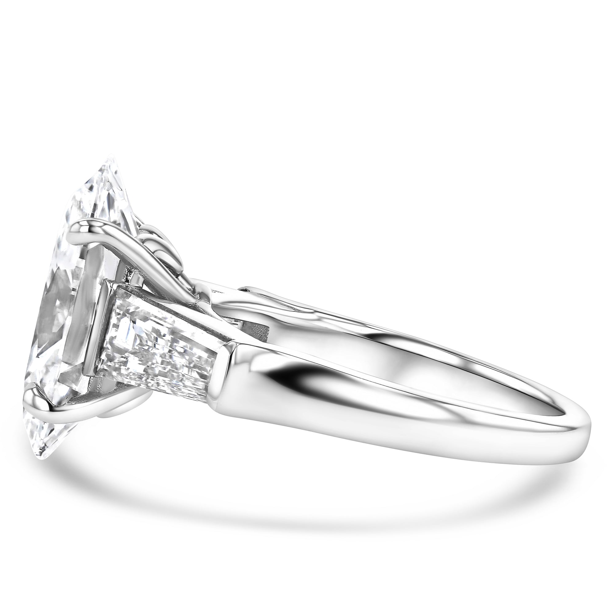 Oval Cut Diamond EVS1 GIA 5486432553 With Side Baguette Stones 1.25ct.tw