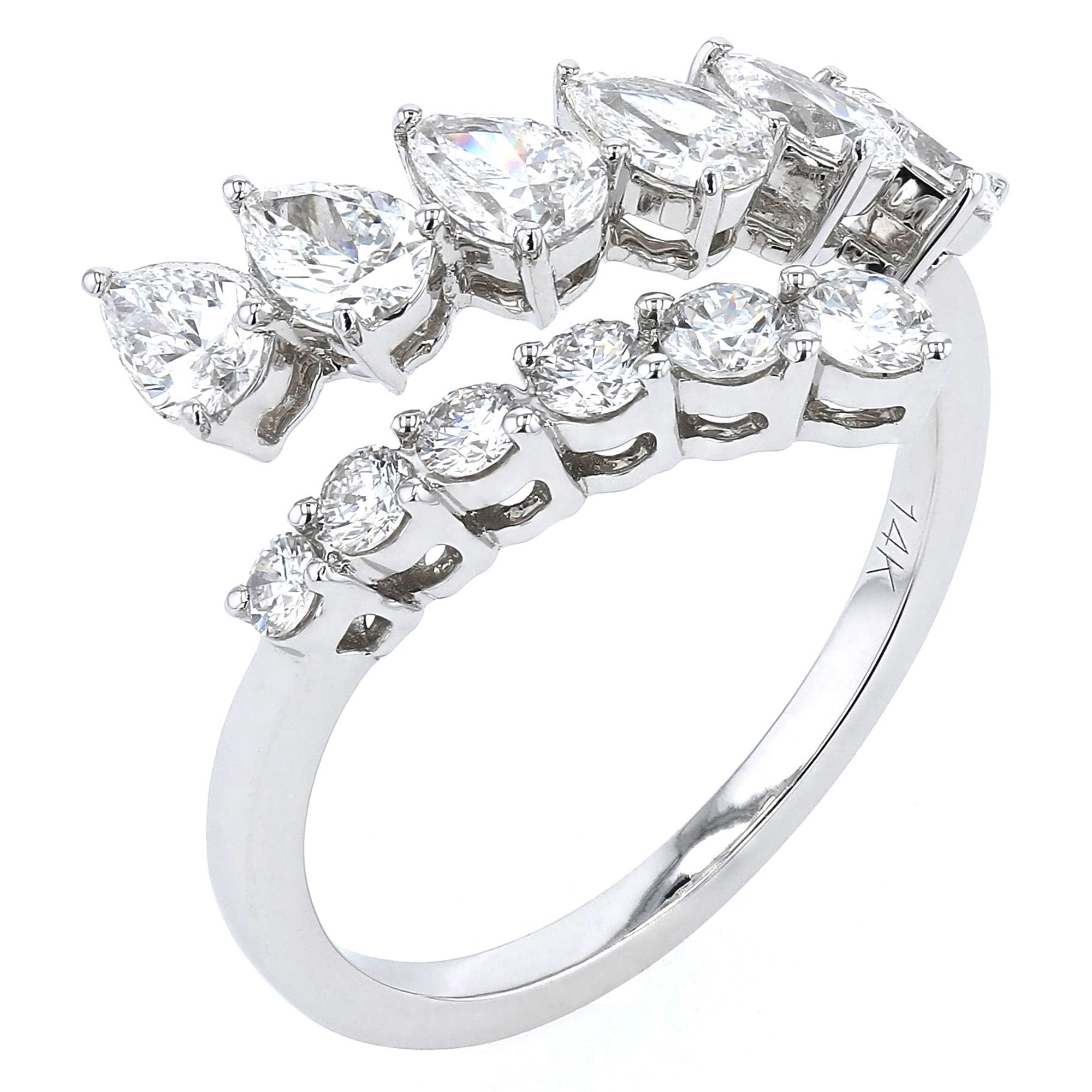 Pear/Round Fancy Band Ring