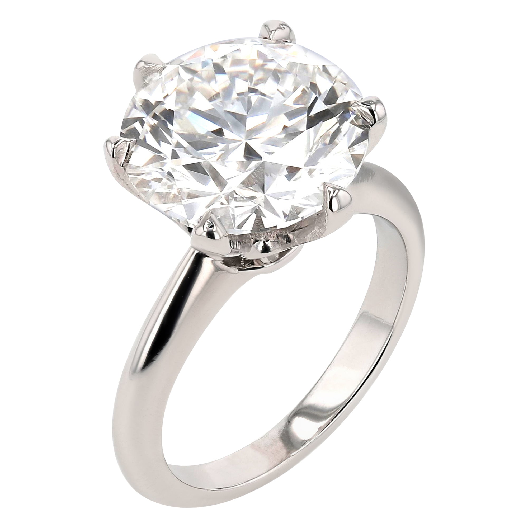 Round Solitare Ring 5.31Ct