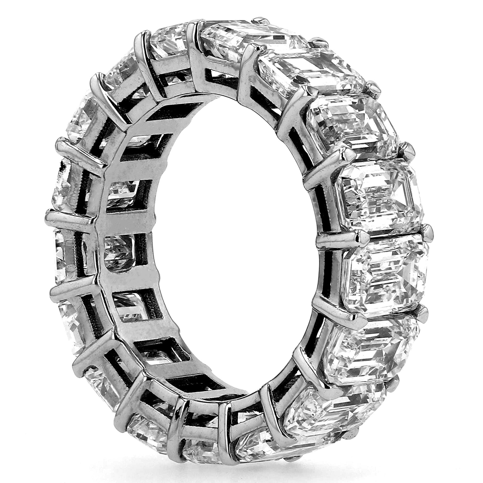 North South Emerald Eternity Band 13.5Ct