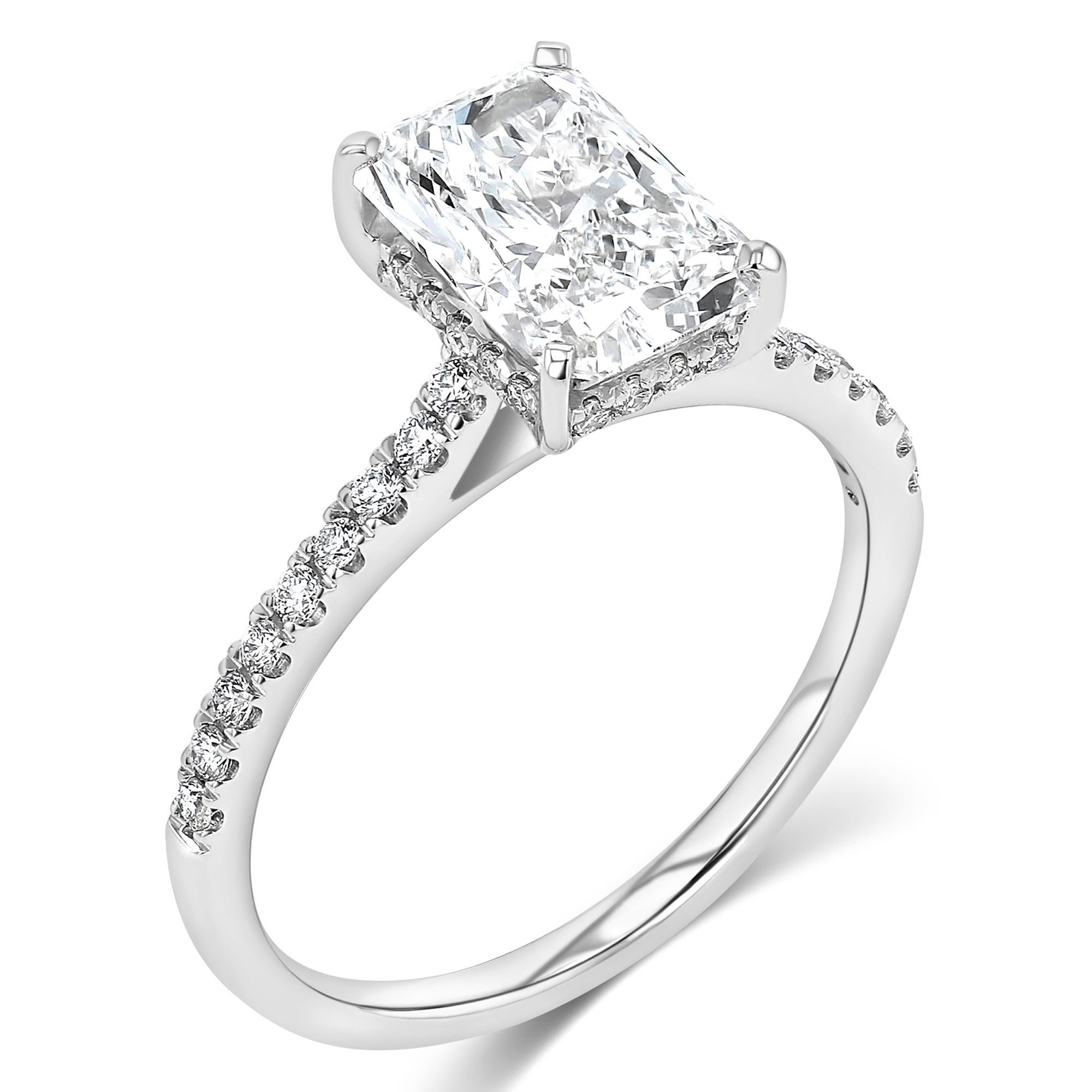 Radiant Hidden Halo Half Pave