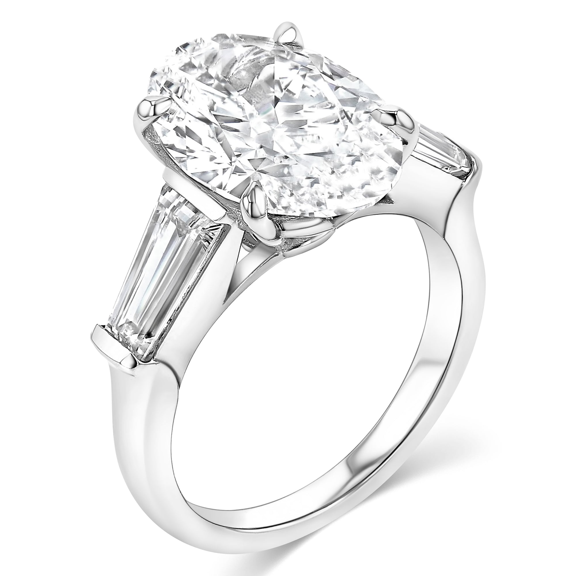 Oval Cut Diamond EVS1 GIA 5486432553 With Side Baguette Stones 1.25ct.tw