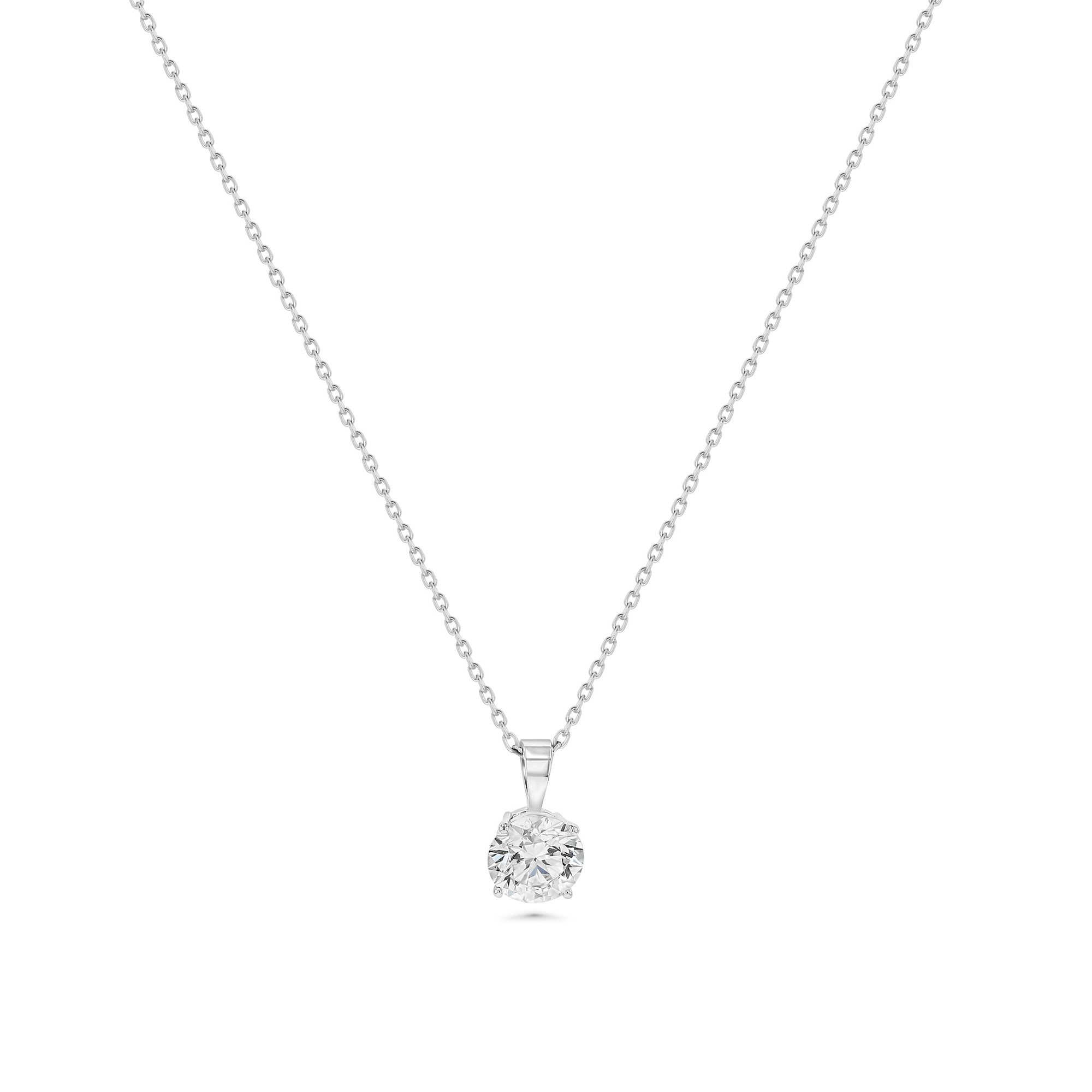 Round Solitaire Pendant 2Ct
