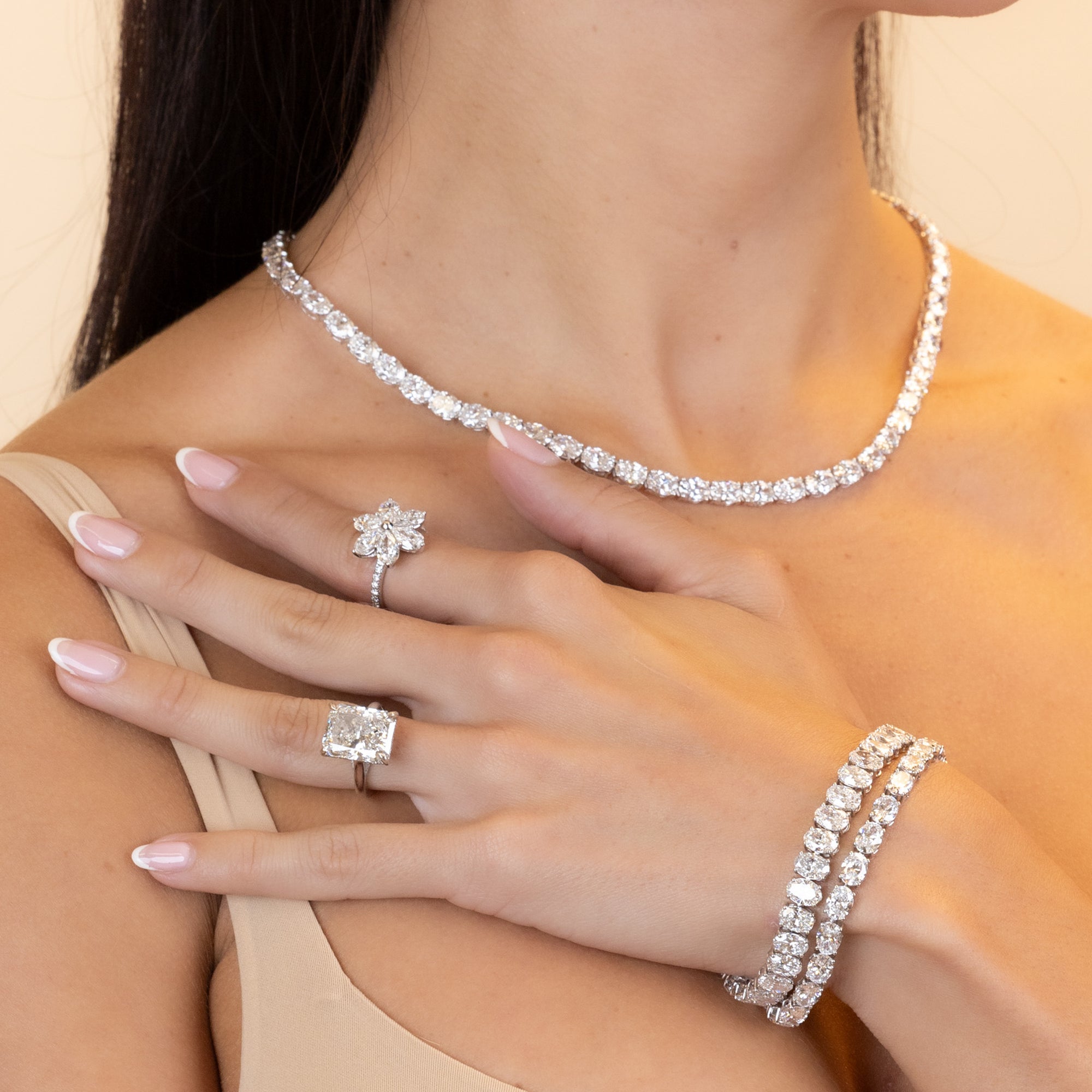 Tennis Bracelet Oval East West 17.92Ct