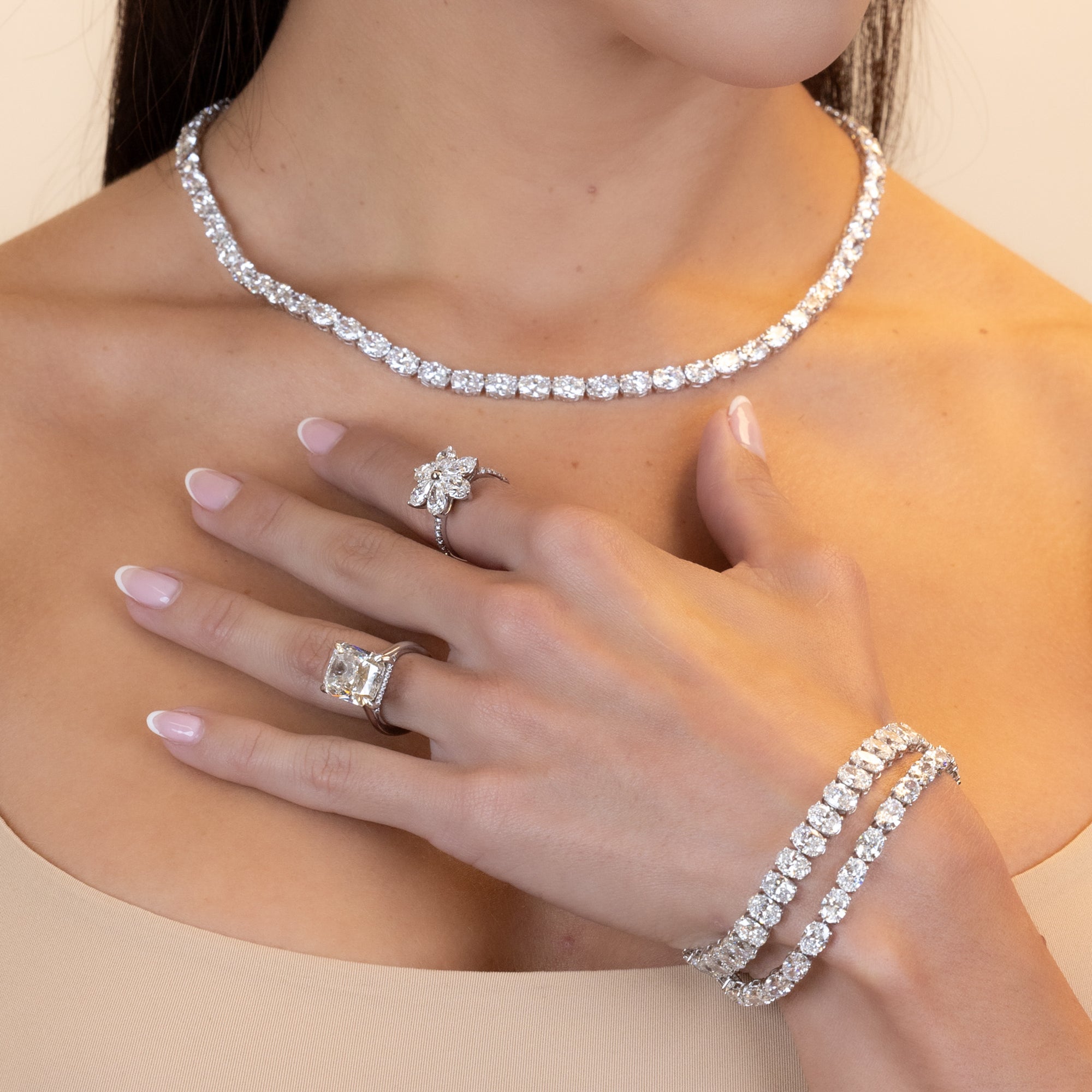 Oval Tennis Bracelet 24 ctw