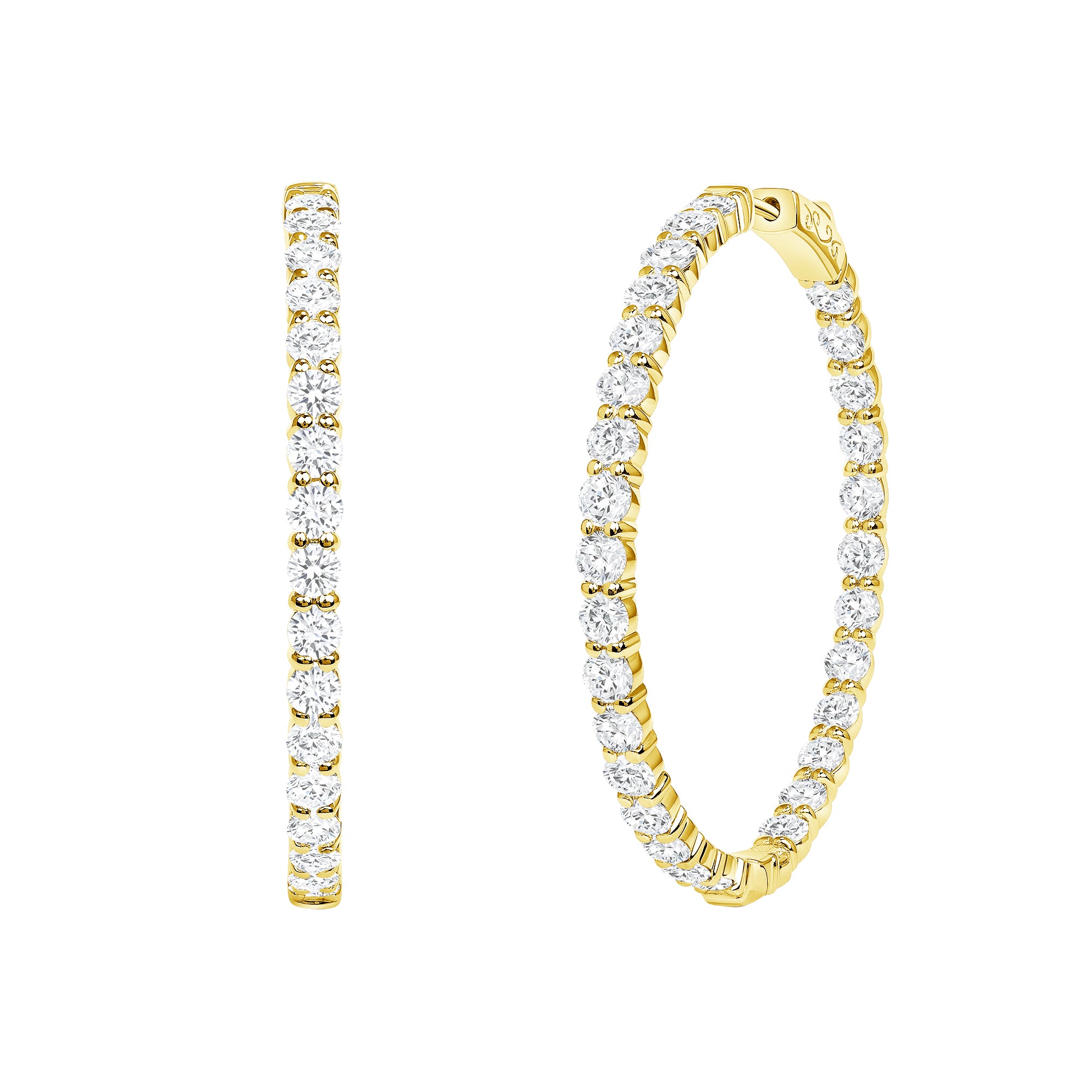 Inside Out Hoop Earrings 4.65 ctw