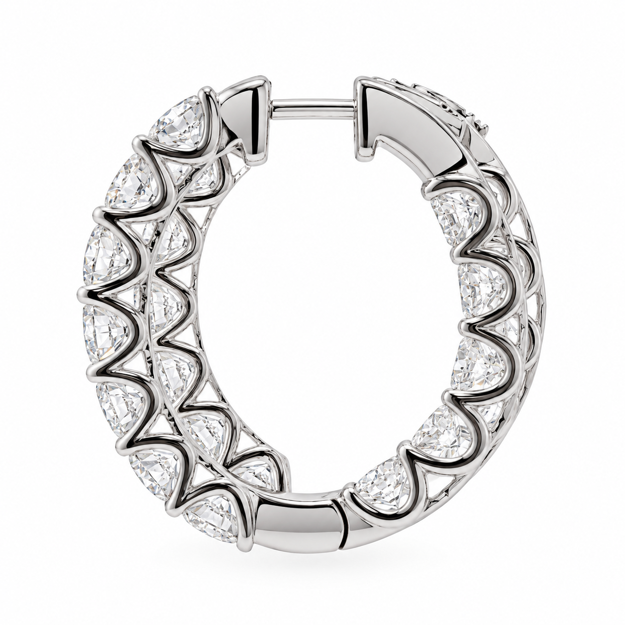 The Infinity Diamond Hoops