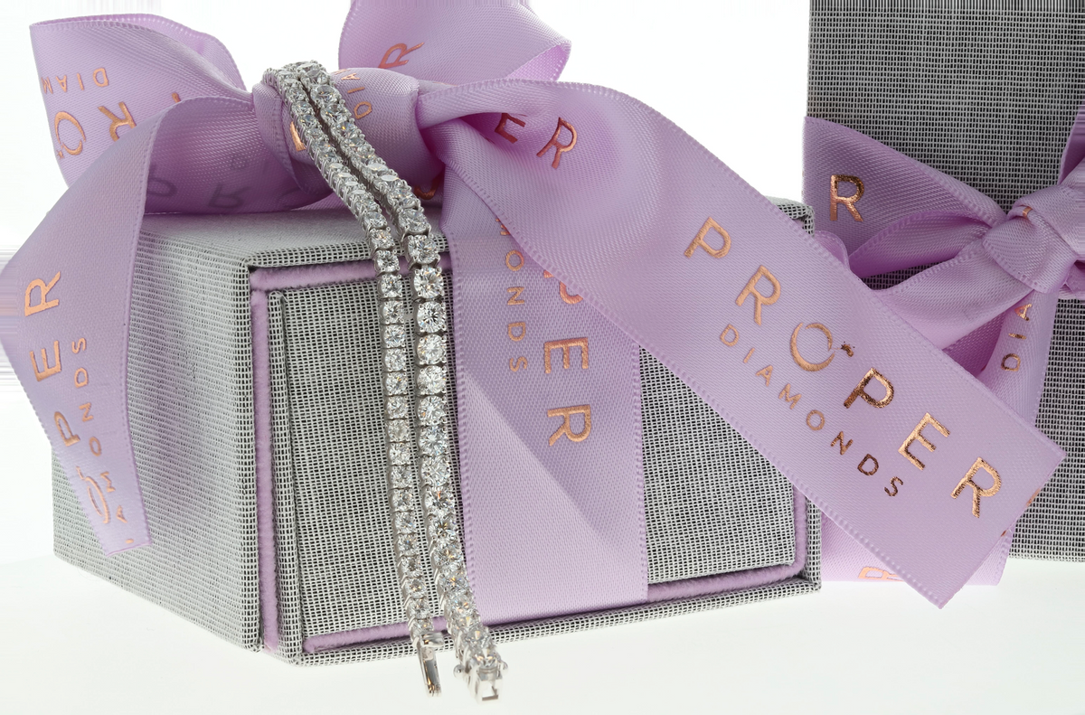 La Petite White Gold Tennis Bracelet
