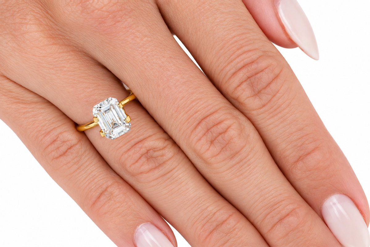 3.00 Ct Emerald Cut  — F Color, VVS2 Clarity