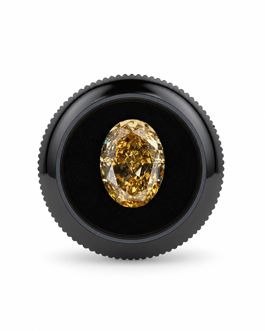 10.85ct Oval-  Fancy Vivid Yellow VS2 EX EX None